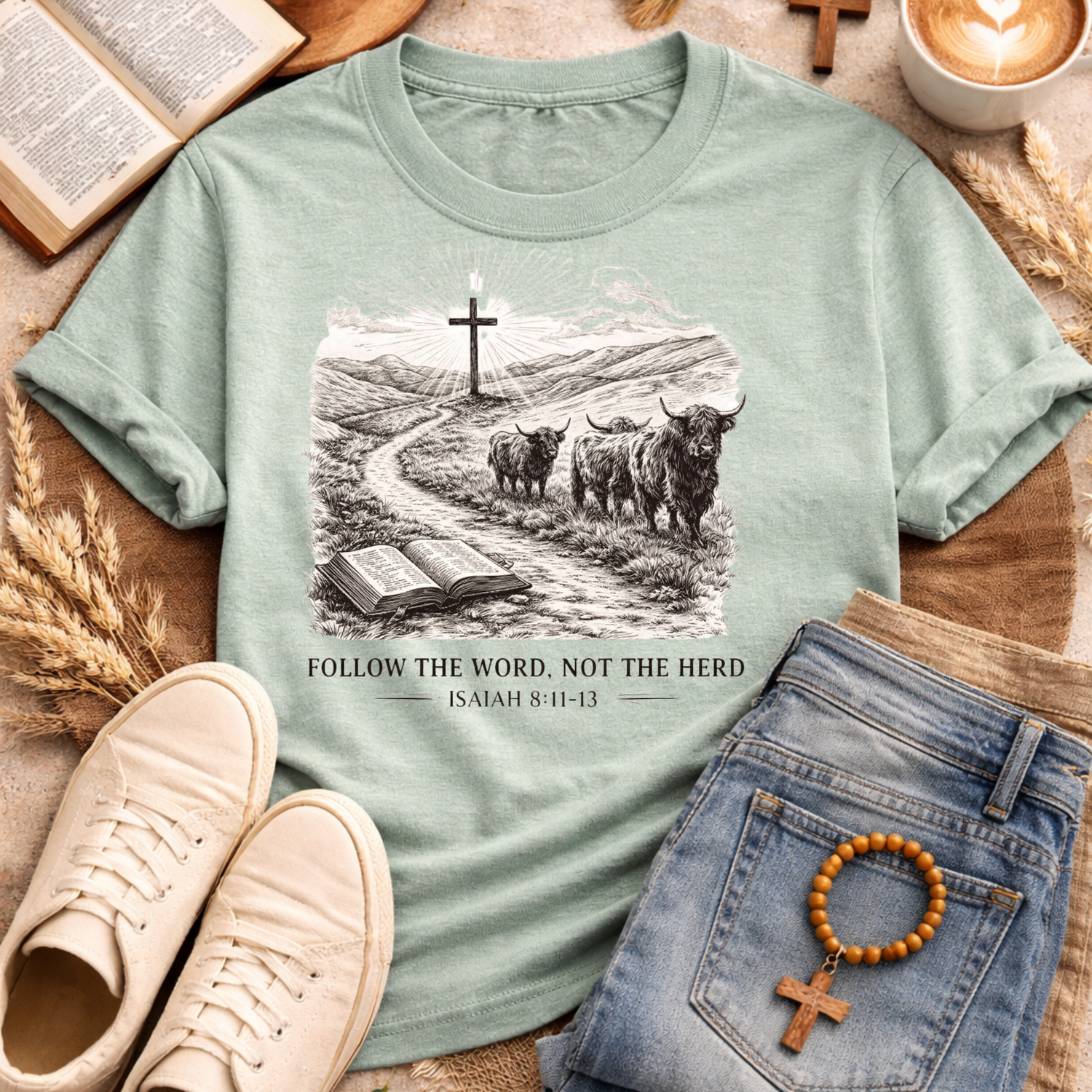 Follow The Word T-Shirt-[Christian T-Shirt ]-Saved Society