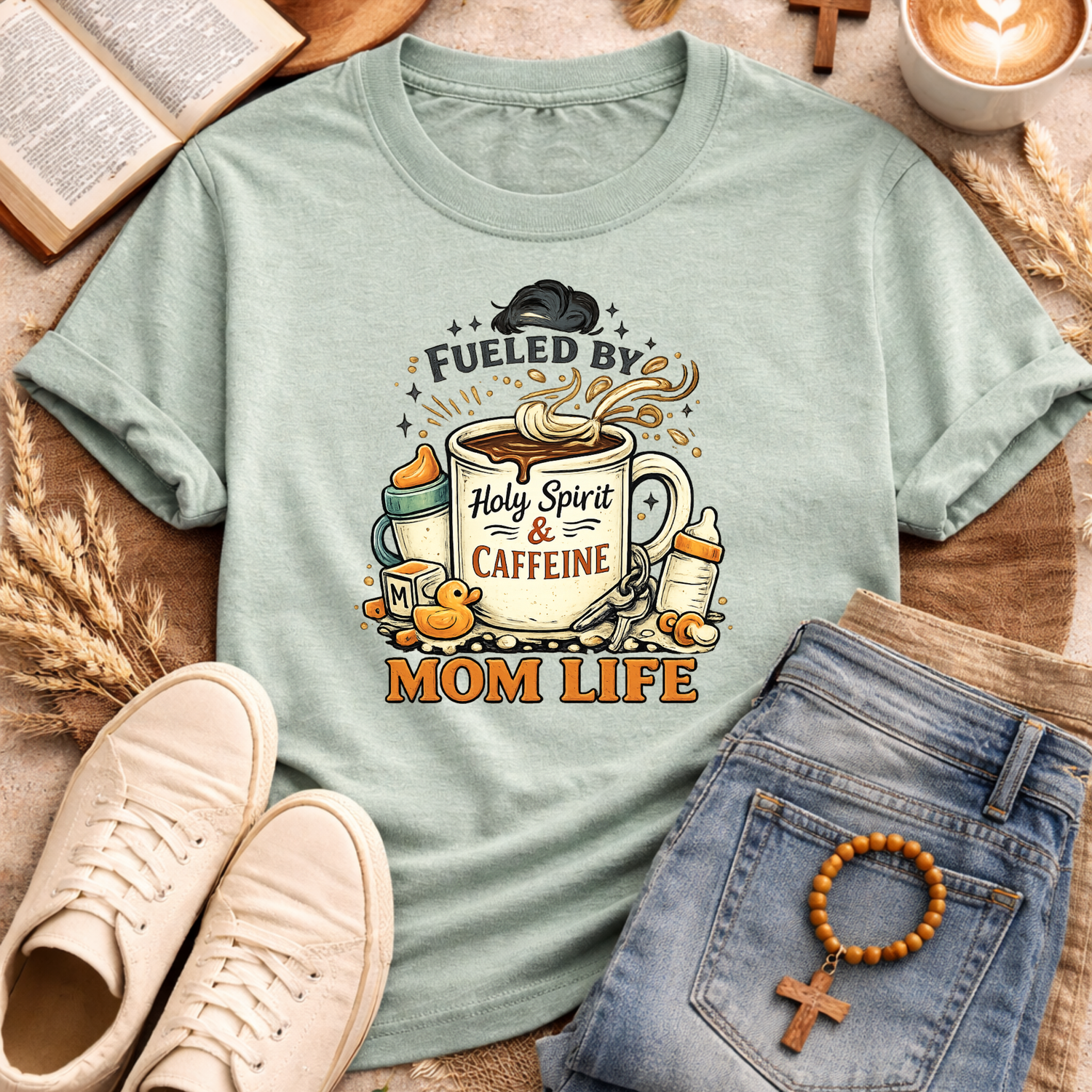 Fueled By Holy Spirit T-Shirt-[Christian T-Shirt ]-Saved Society