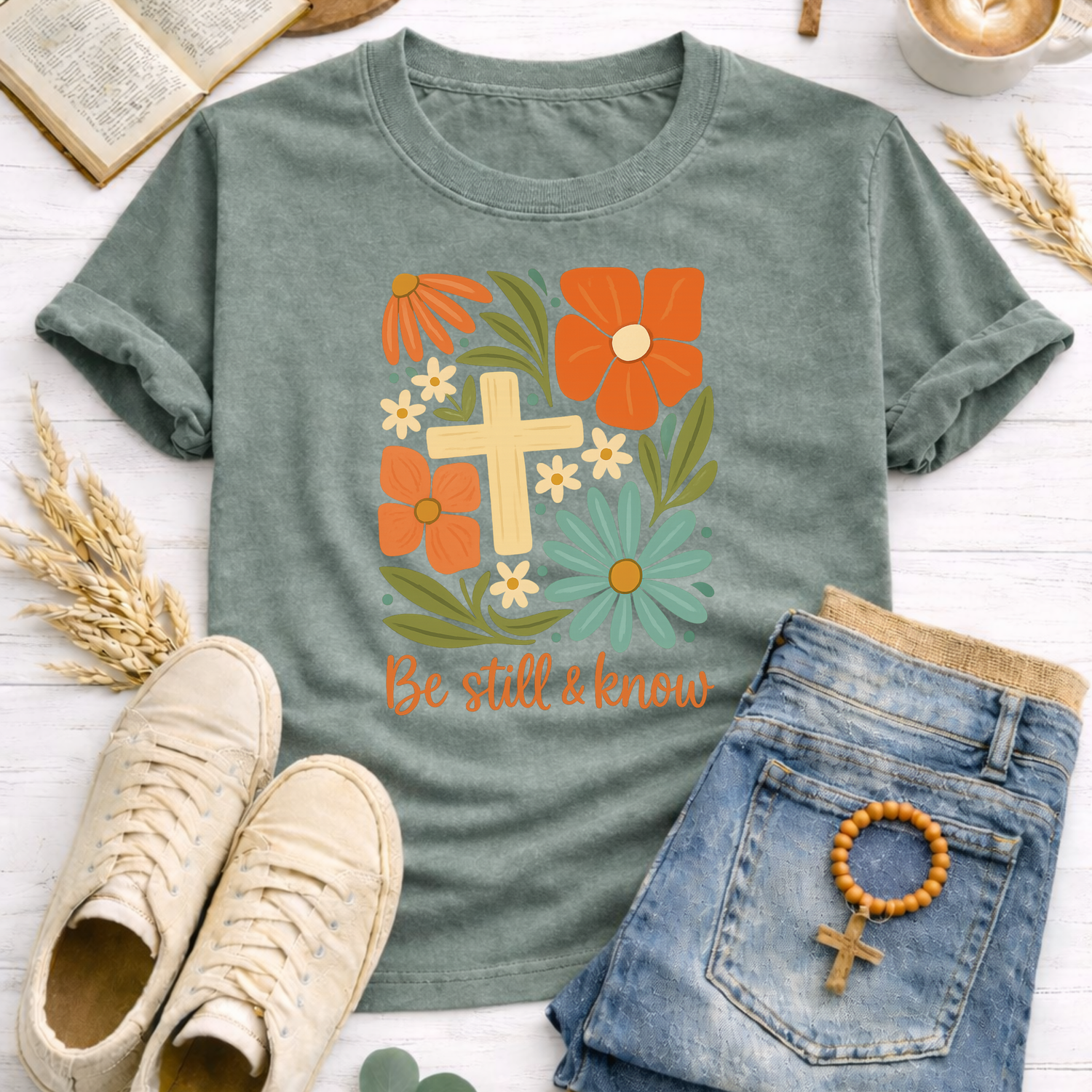 Be Still & Know T-Shirt-[Christian T-Shirt ]-Saved Society
