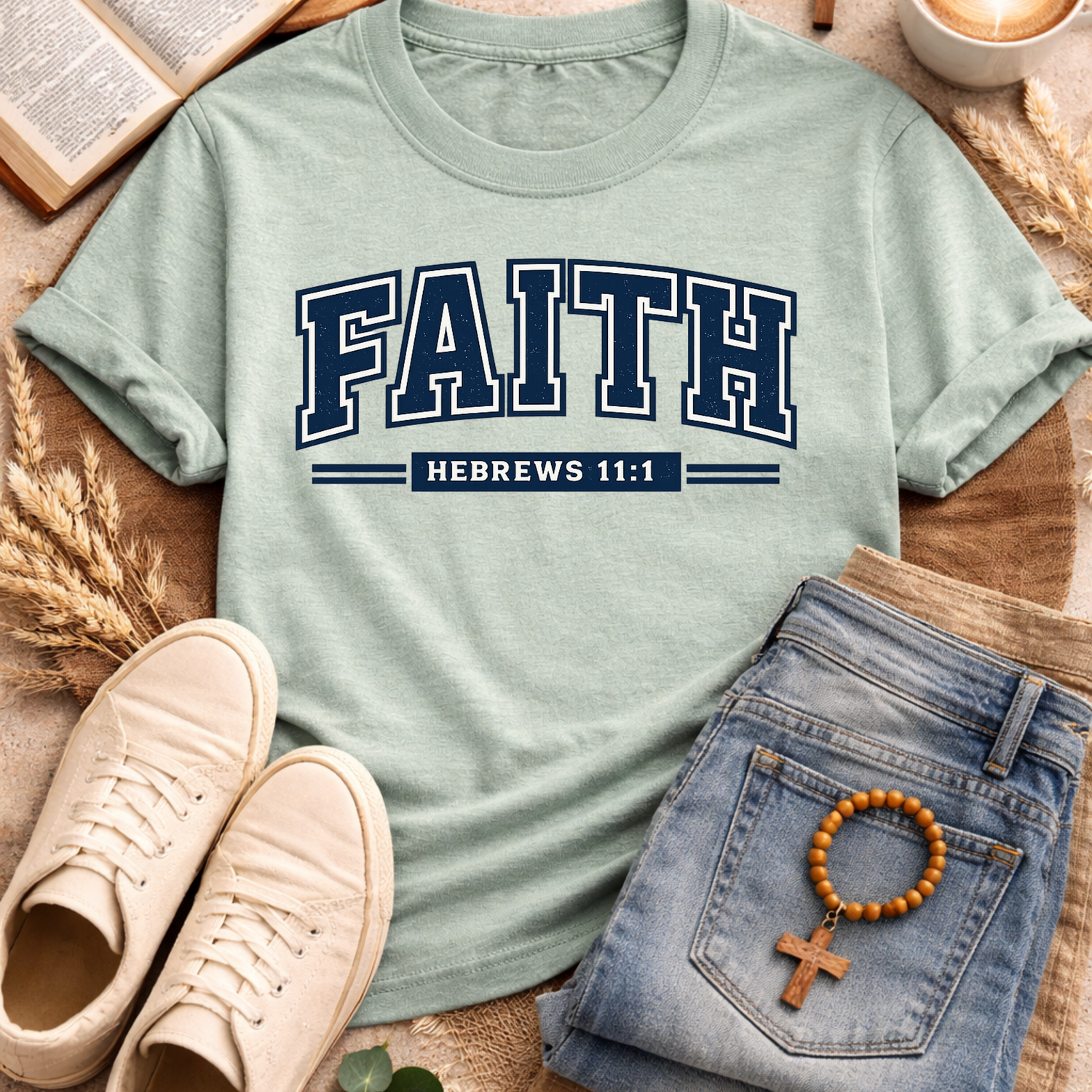 Faith Hebrews 11:1 T-Shirt-[Christian T-Shirt ]-Saved Society
