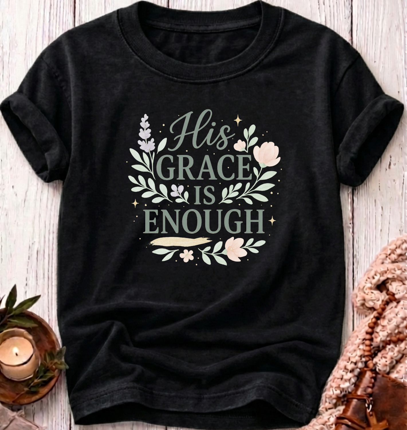 His Grace Is Enough T-Shirt-[Christian T-Shirt ]-Saved Society