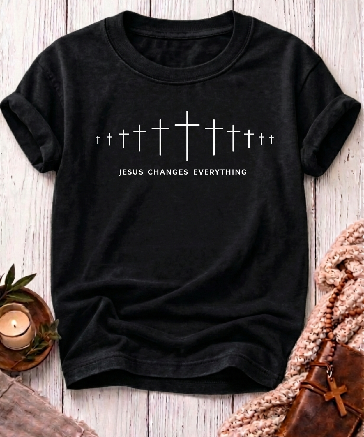 Jesus Changes Everything T-Shirt-[Christian T-Shirt ]-Saved Society