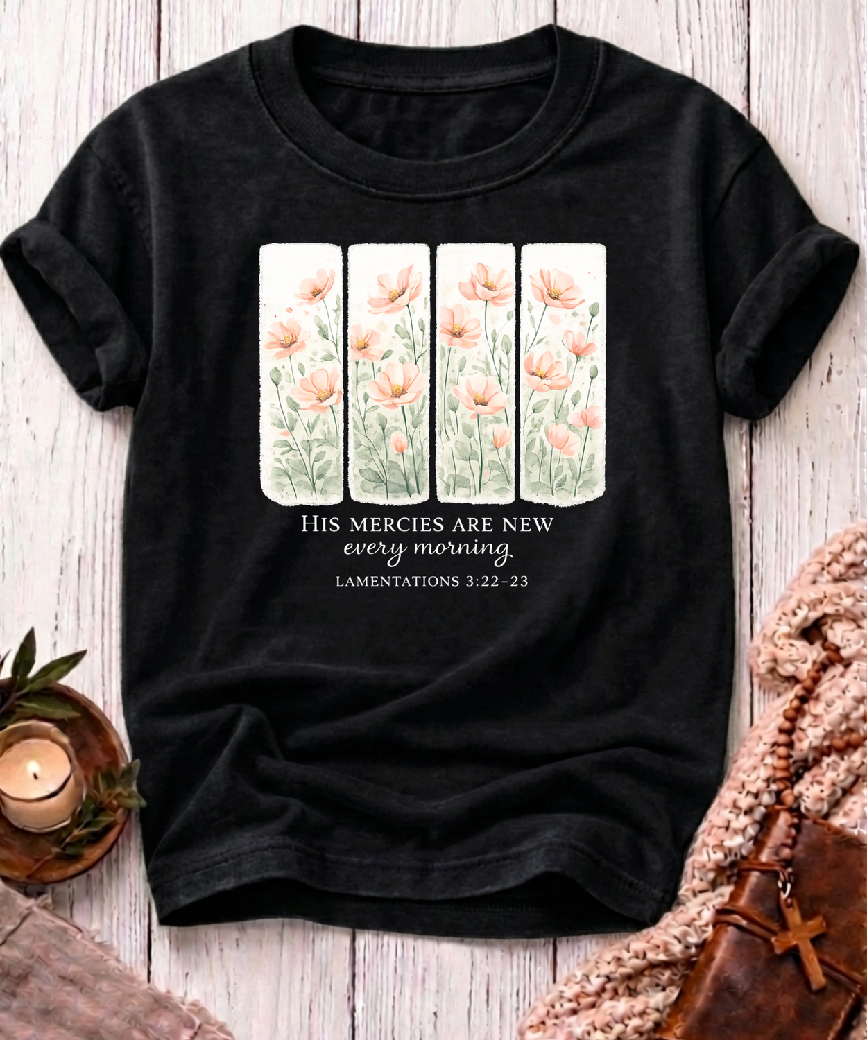 His Mercies Are New T-Shirt-[Christian T-Shirt ]-Saved Society
