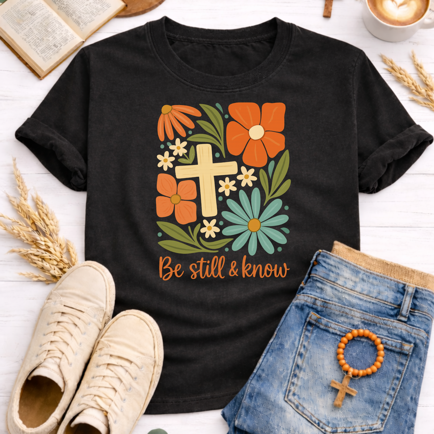 Be Still & Know T-Shirt-[Christian T-Shirt ]-Saved Society