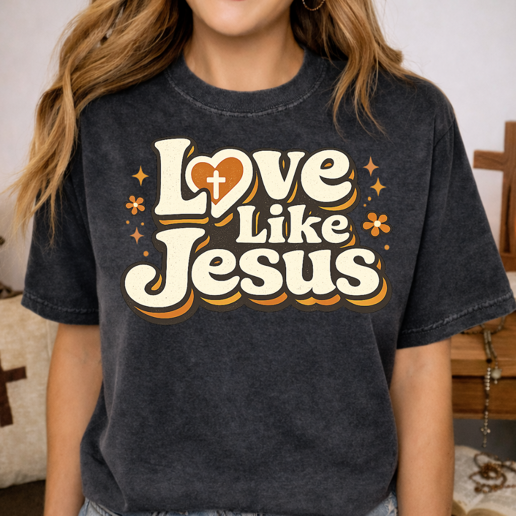 Love Like Jesus T-Shirt-[Christian T-Shirt ]-Saved Society