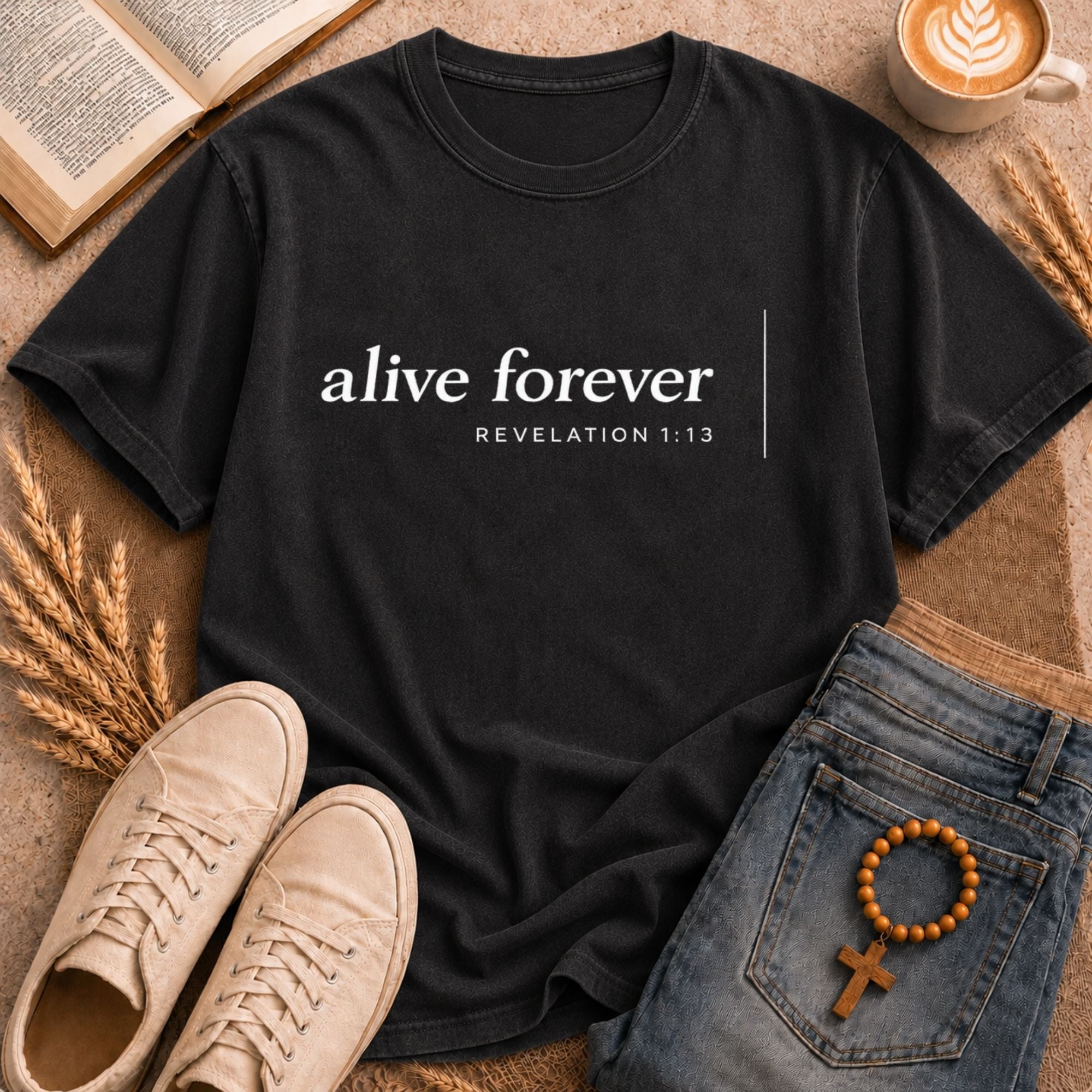 alive forever Revelation 1:13 Christian graphic tee