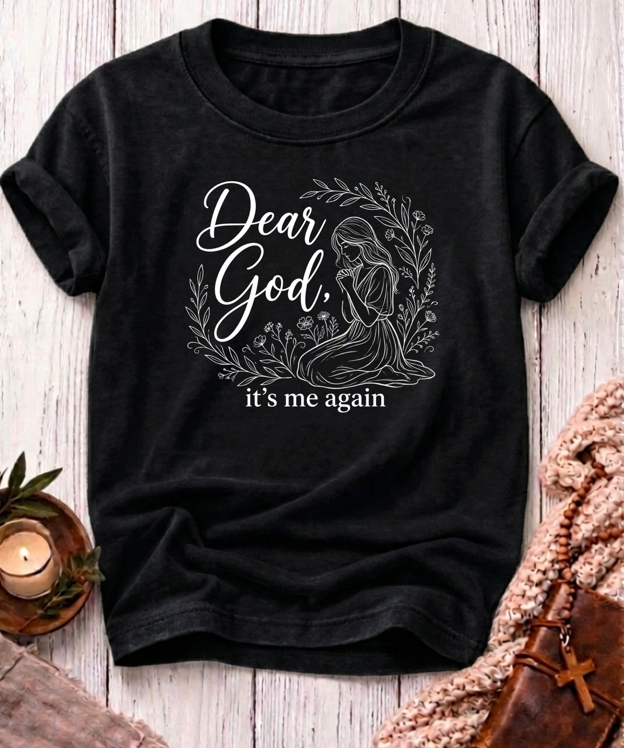 Dear God It's Me Again T-Shirt-[Christian T-Shirt ]-Saved Society