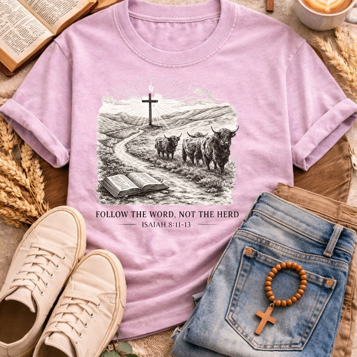 Follow The Word T-Shirt-[Christian T-Shirt ]-Saved Society