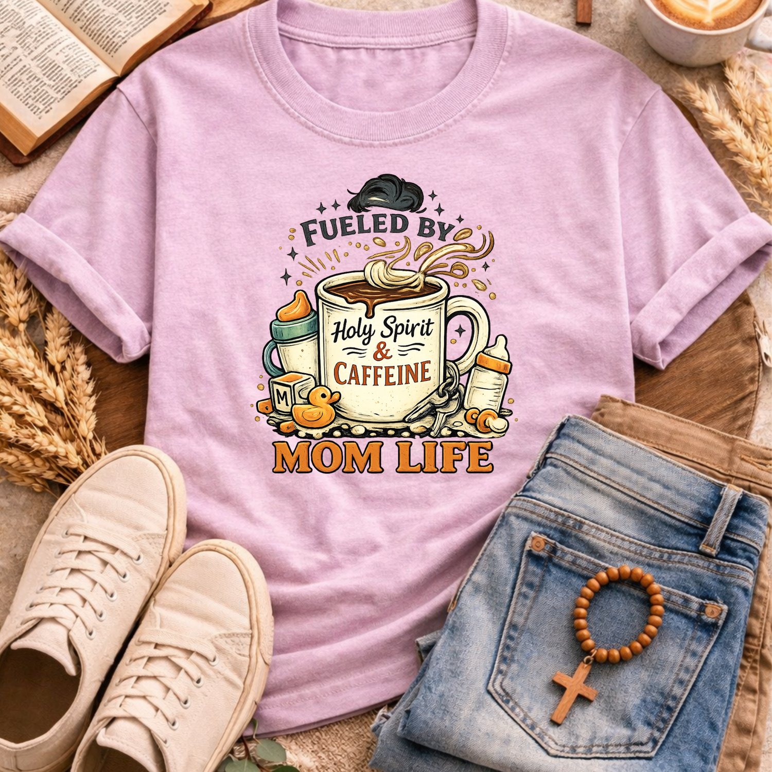 Fueled By Holy Spirit T-Shirt-[Christian T-Shirt ]-Saved Society