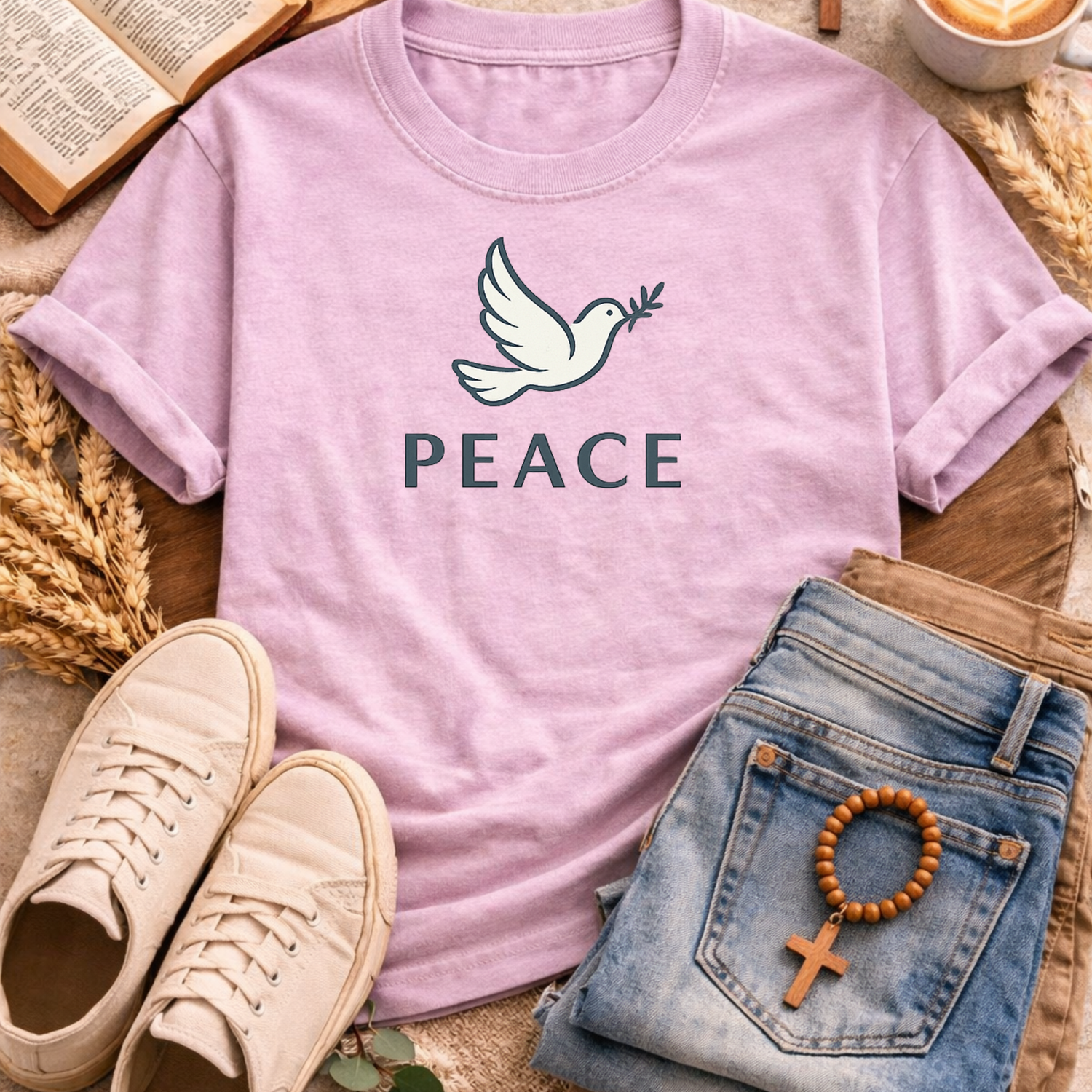 Peace Dove T-Shirt-[Christian T-Shirt ]-Saved Society
