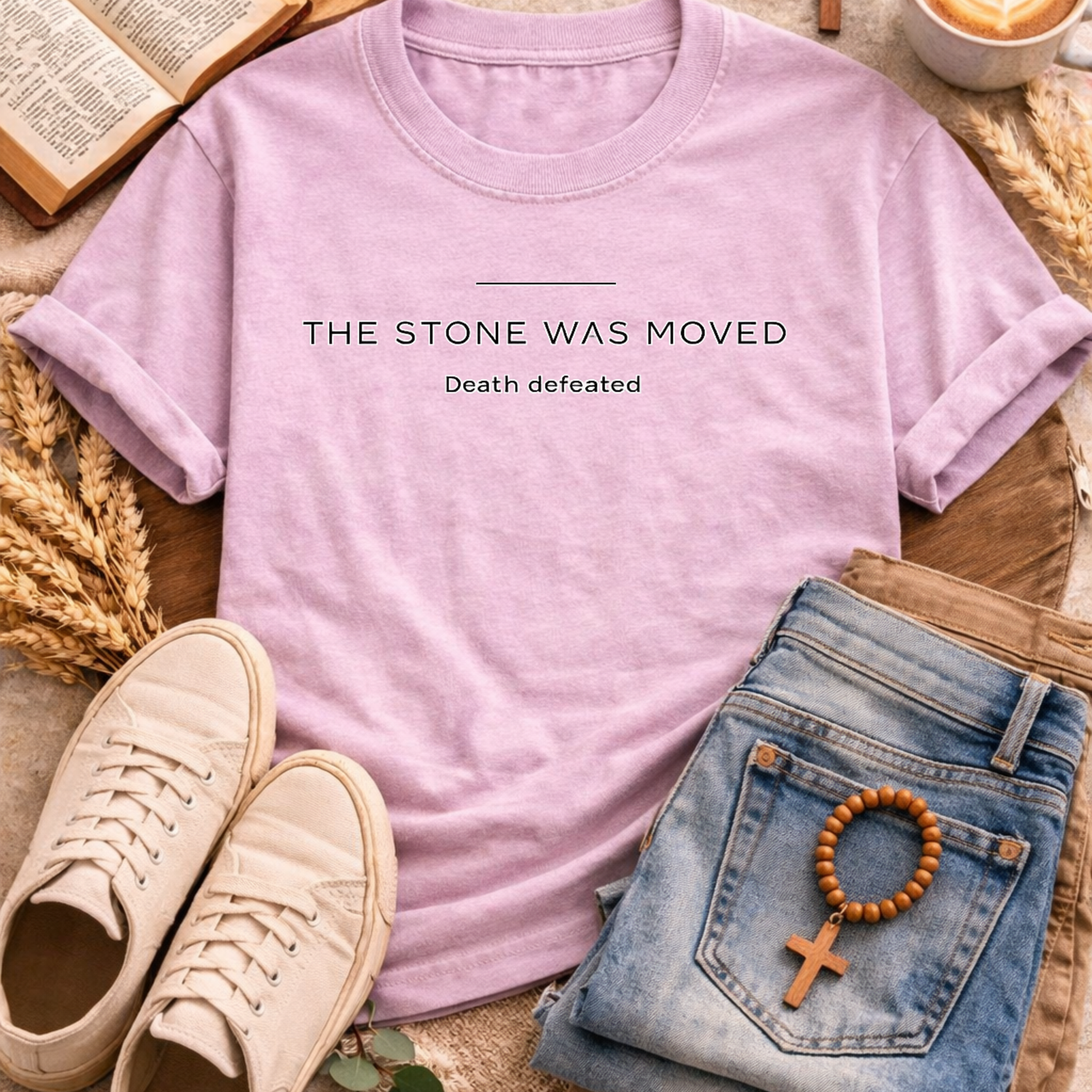 The Stone Was Moved T-Shirt-[Christian T-Shirt ]-Saved Society
