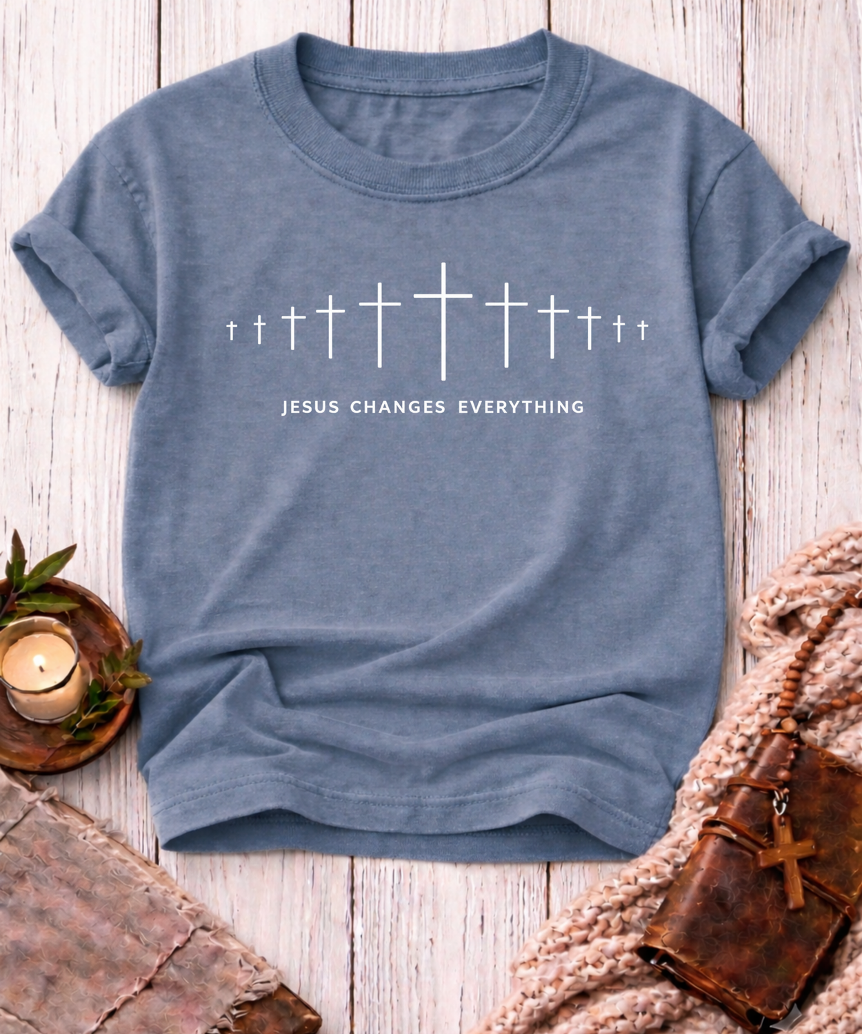 Jesus Changes Everything T-Shirt-[Christian T-Shirt ]-Saved Society