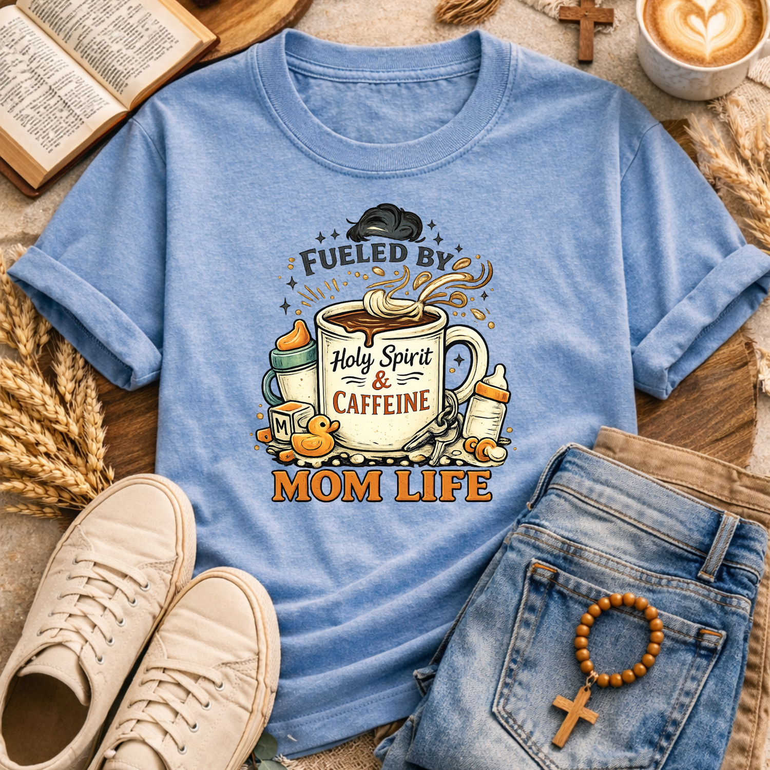 Fueled By Holy Spirit T-Shirt-[Christian T-Shirt ]-Saved Society