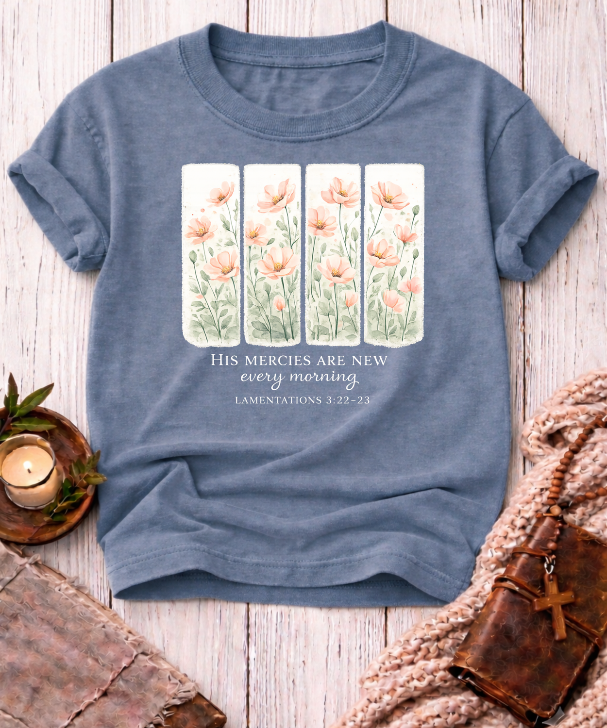 His Mercies Are New T-Shirt-[Christian T-Shirt ]-Saved Society