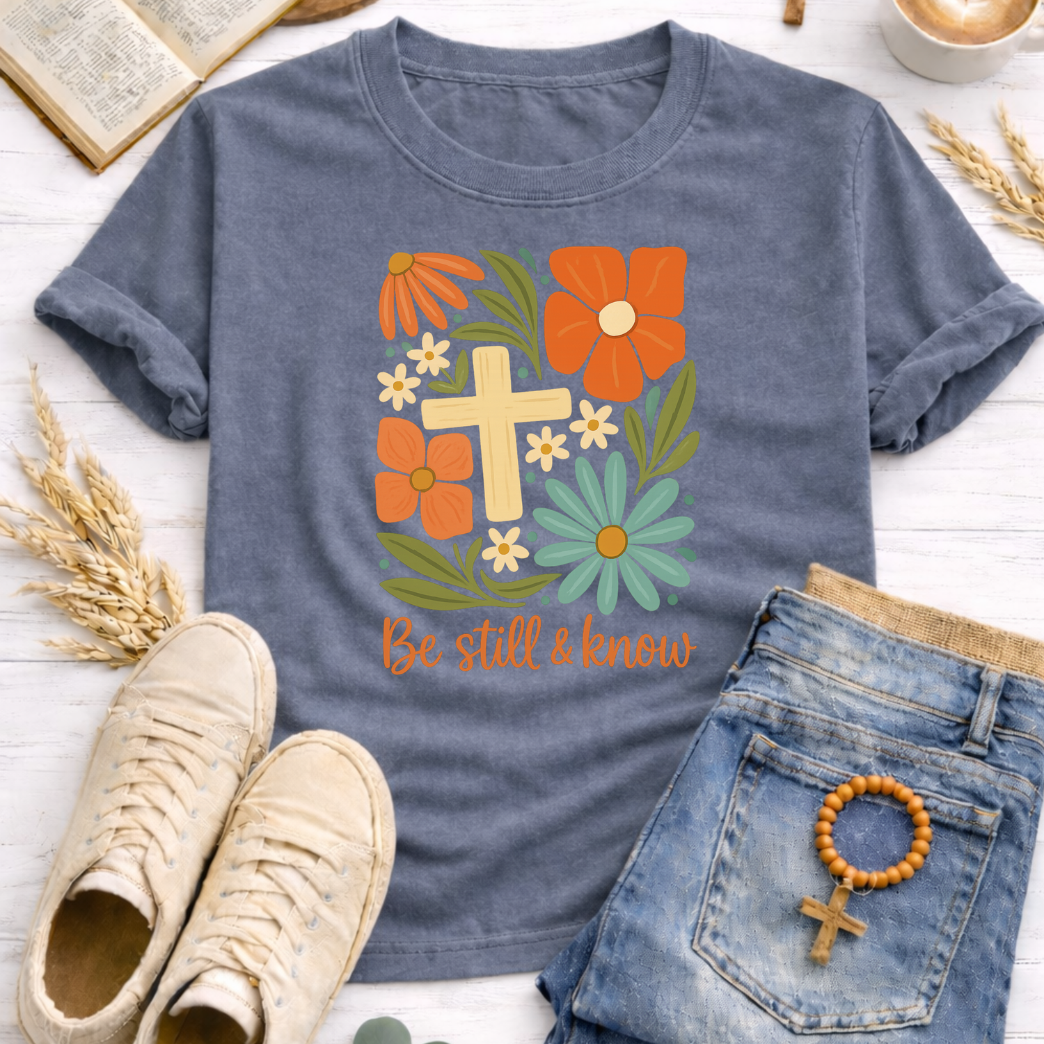 Be Still & Know T-Shirt-[Christian T-Shirt ]-Saved Society