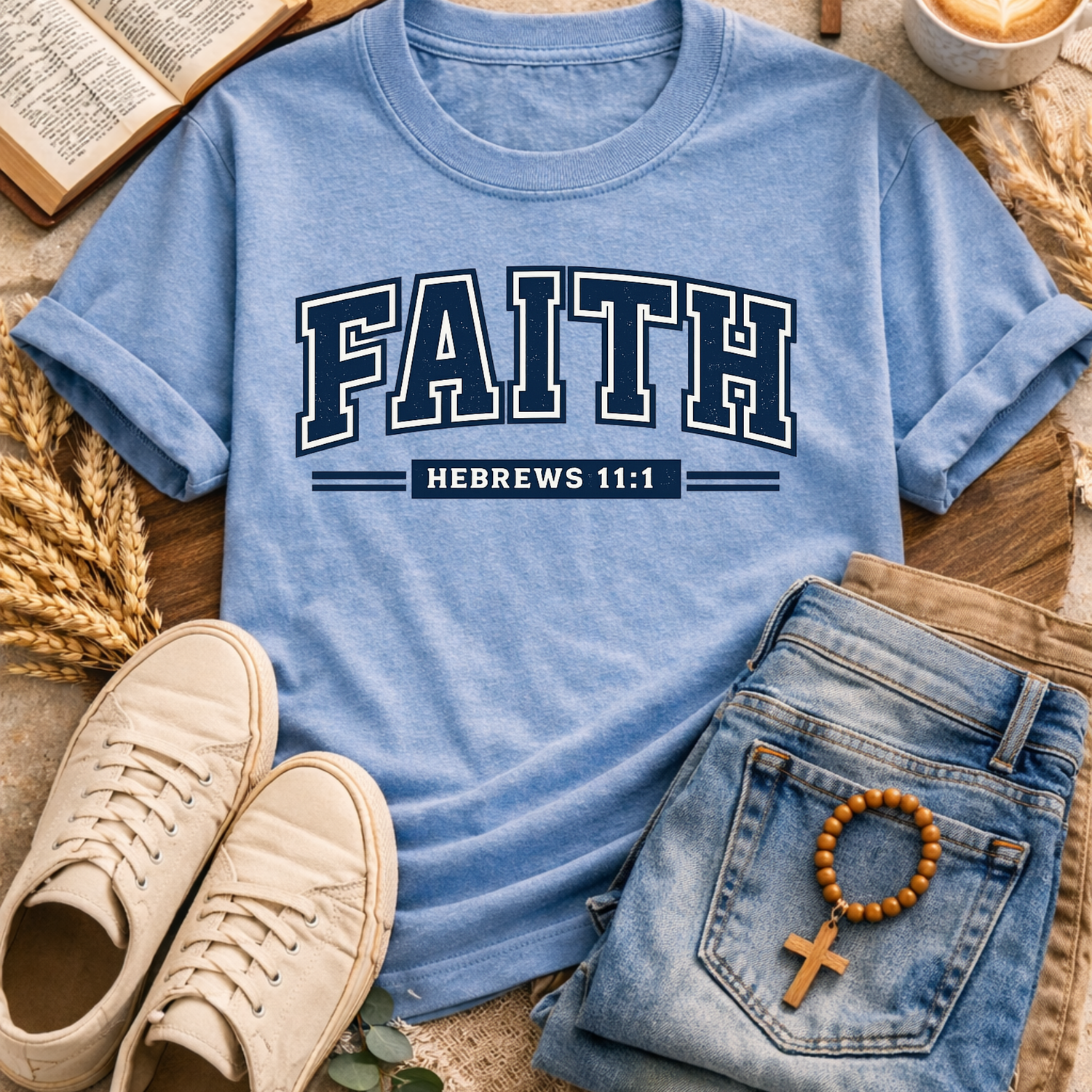 Faith Hebrews 11:1 T-Shirt-[Christian T-Shirt ]-Saved Society