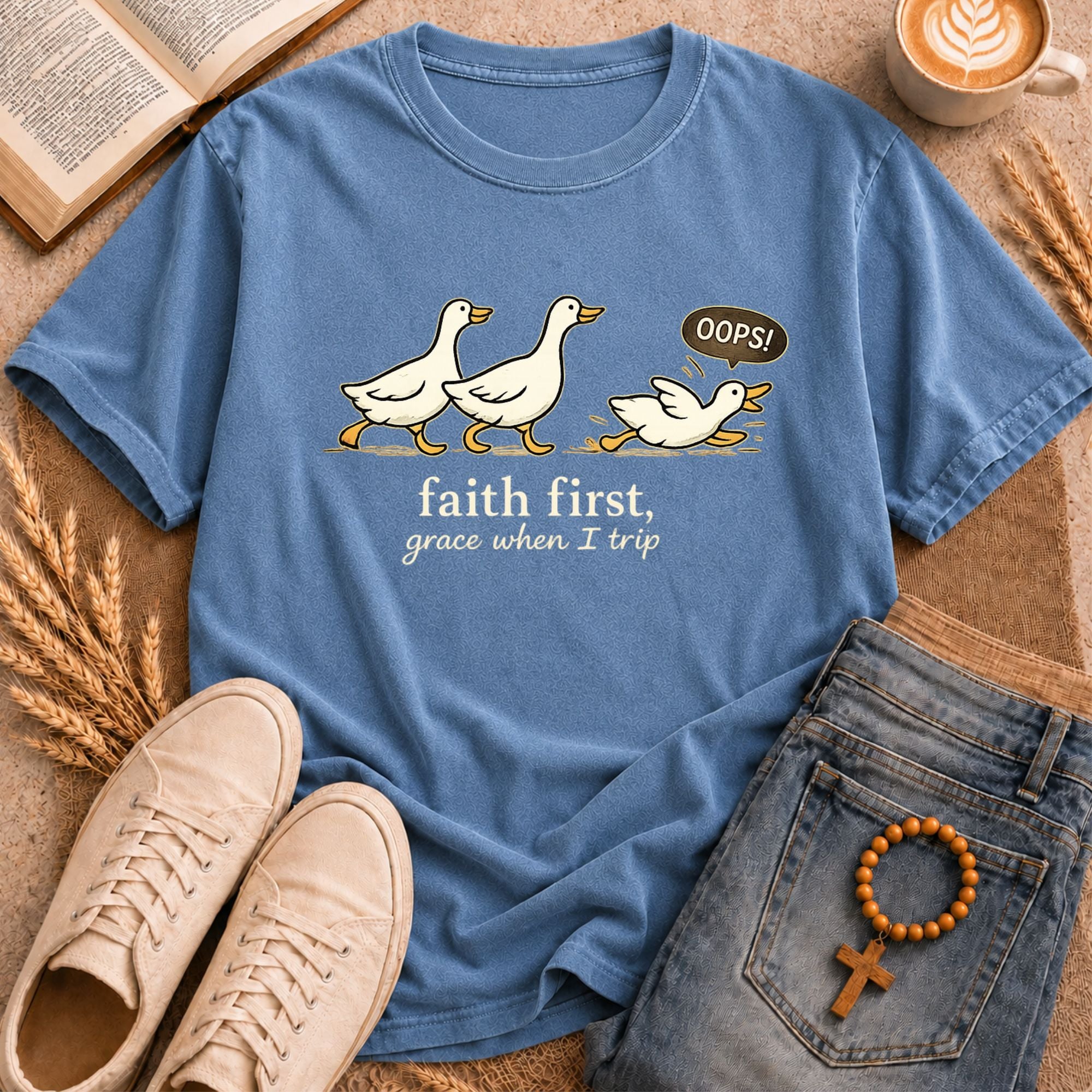 Funny duck trip graphic tee – Christian faith and grace quote unisex sweatshirt gift
