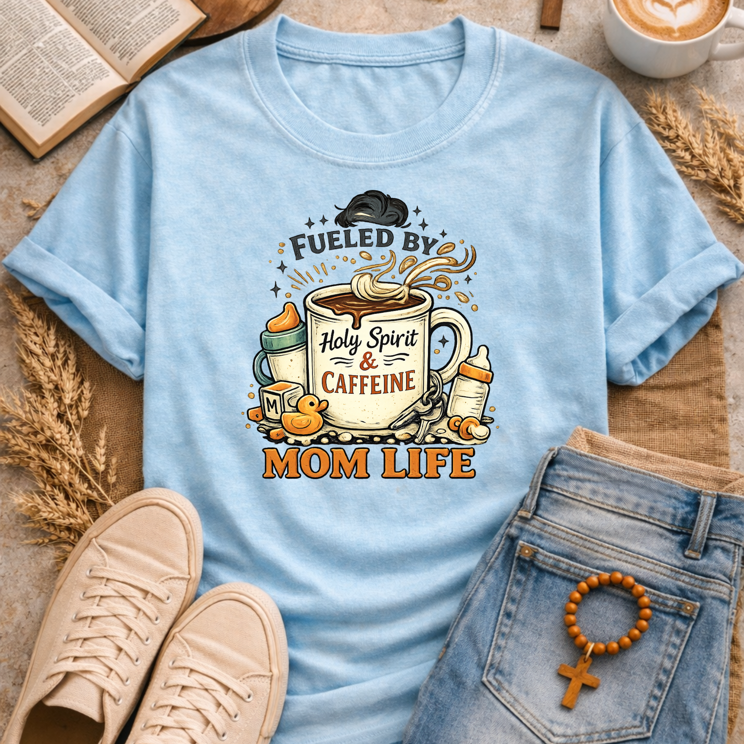 Fueled By Holy Spirit T-Shirt-[Christian T-Shirt ]-Saved Society