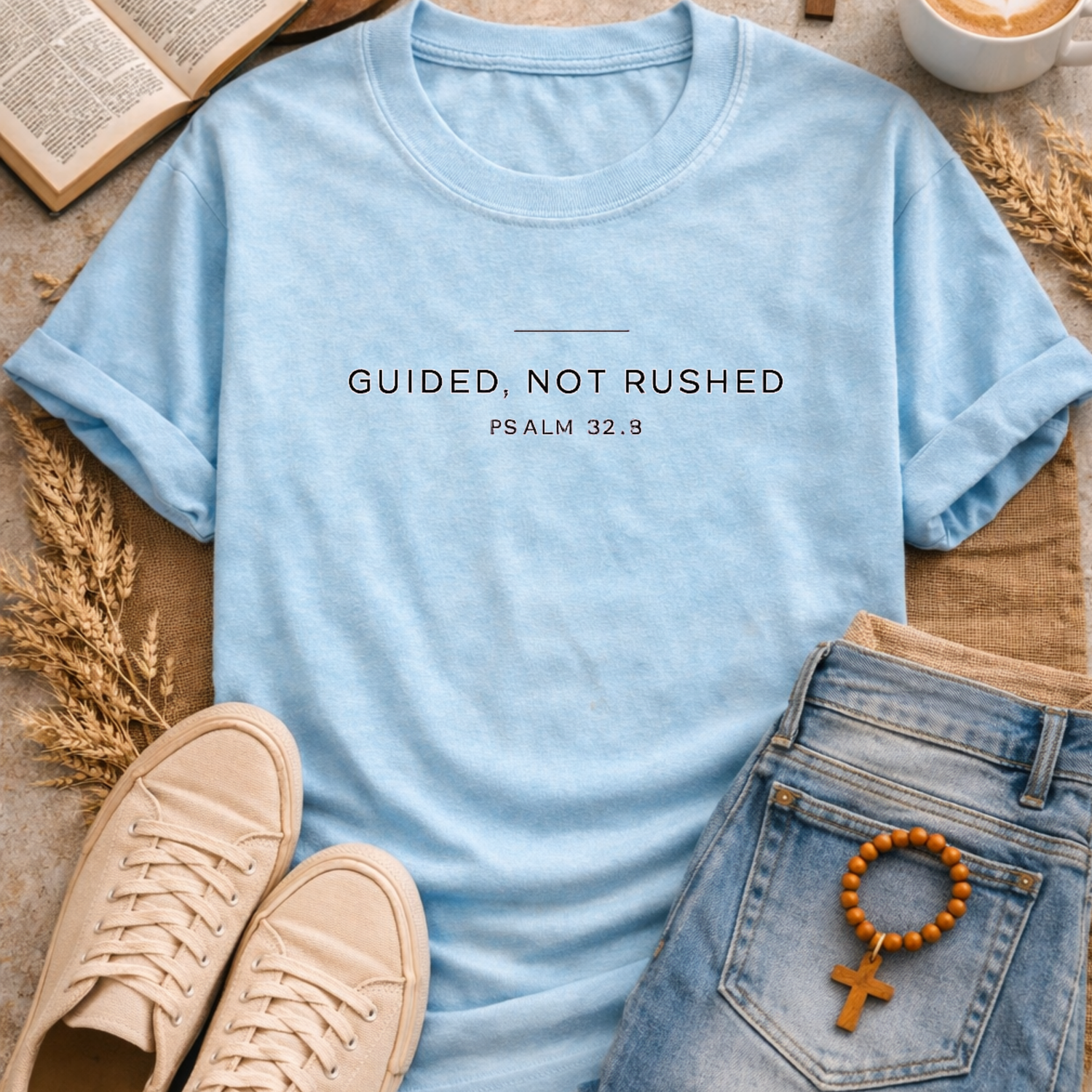 Guided, Not Rushed T-Shirt-[Christian T-Shirt ]-Saved Society