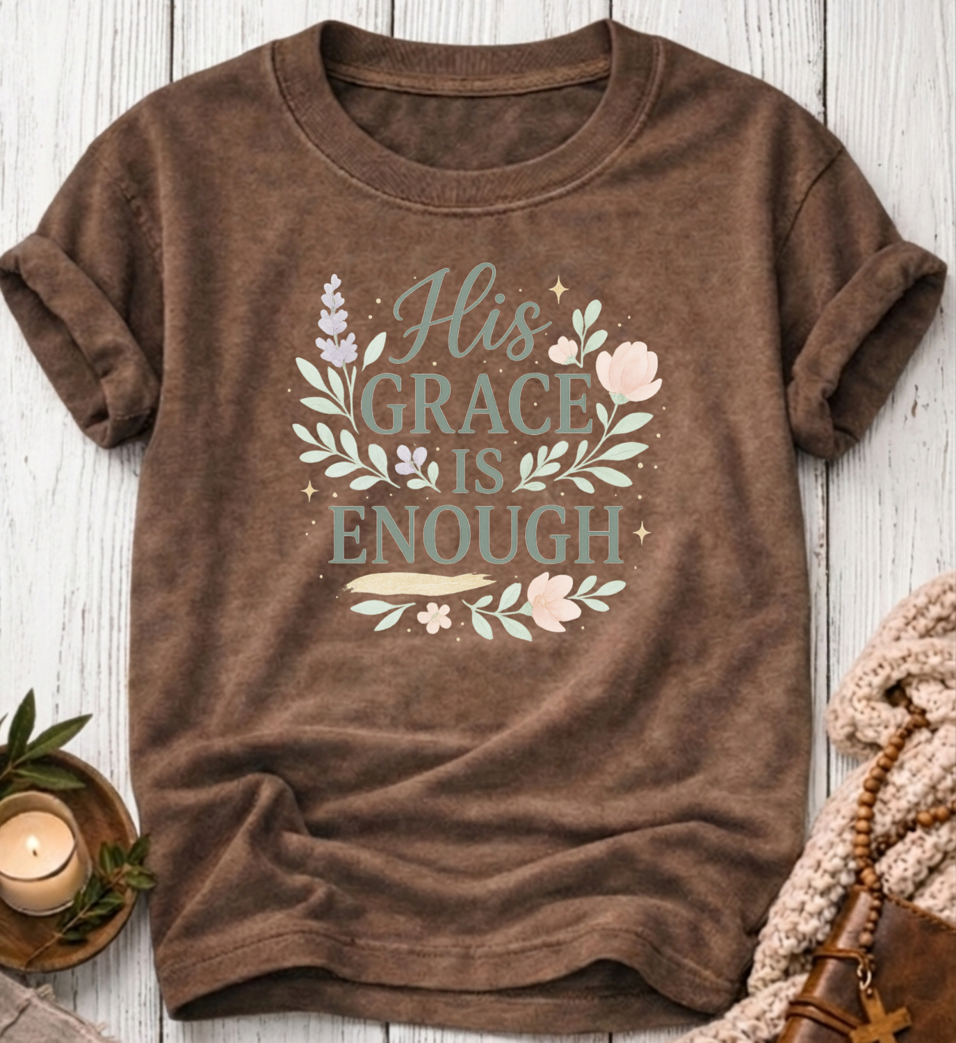 His Grace Is Enough T-Shirt-[Christian T-Shirt ]-Saved Society