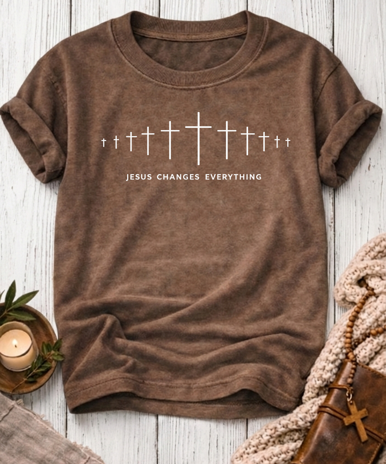 Jesus Changes Everything T-Shirt-[Christian T-Shirt ]-Saved Society