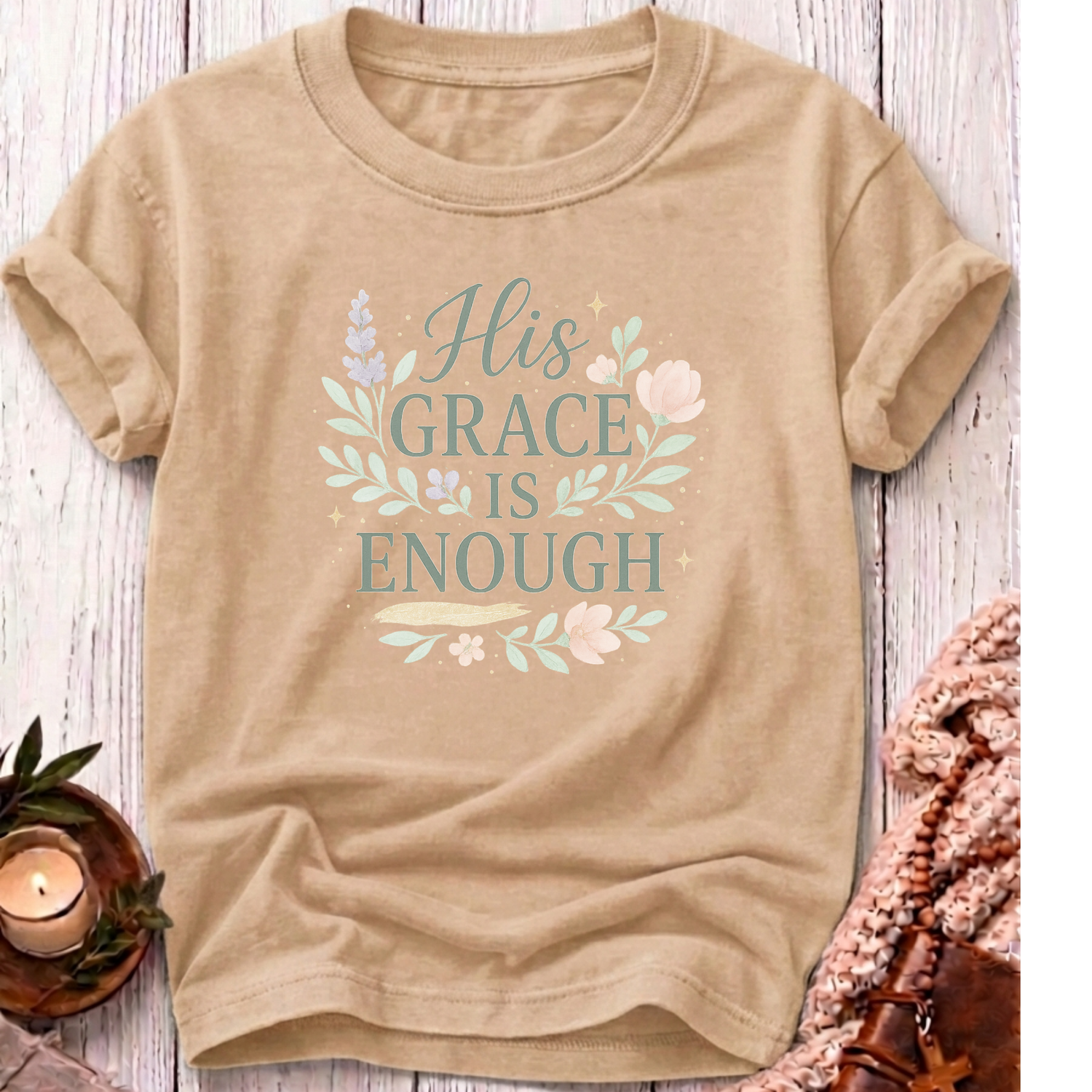 His Grace Is Enough T-Shirt-[Christian T-Shirt ]-Saved Society
