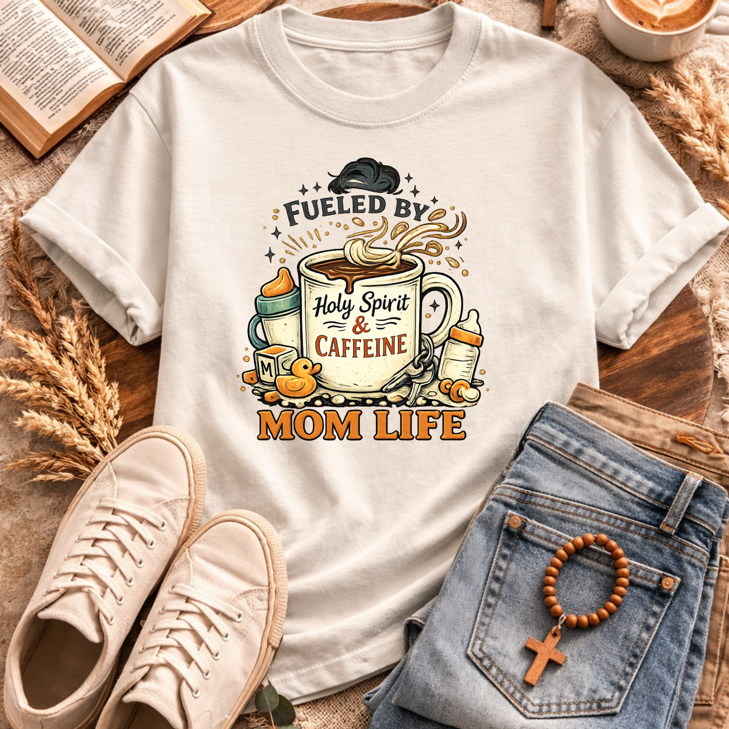 Fueled By Holy Spirit T-Shirt-[Christian T-Shirt ]-Saved Society