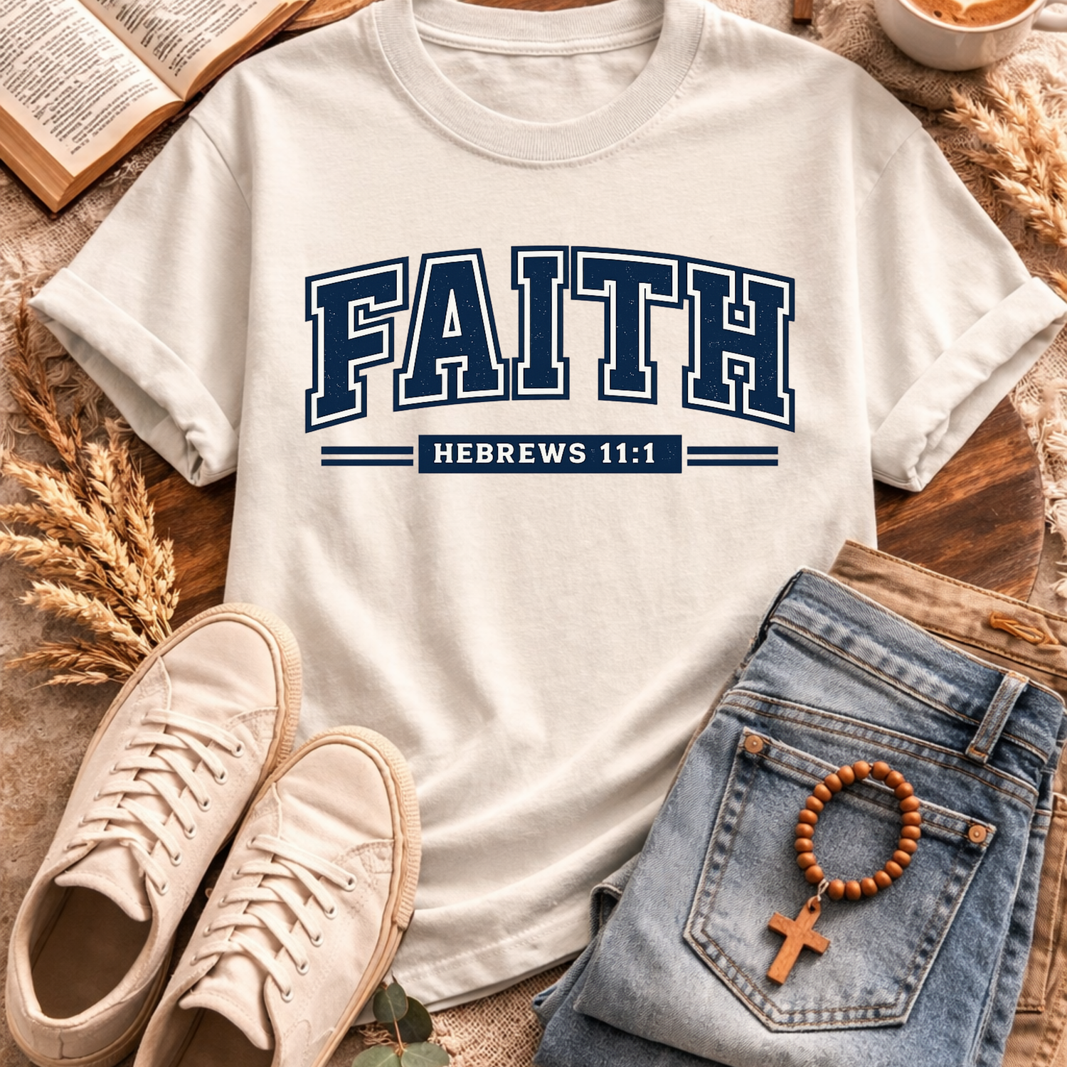 Faith Hebrews 11:1 T-Shirt-[Christian T-Shirt ]-Saved Society
