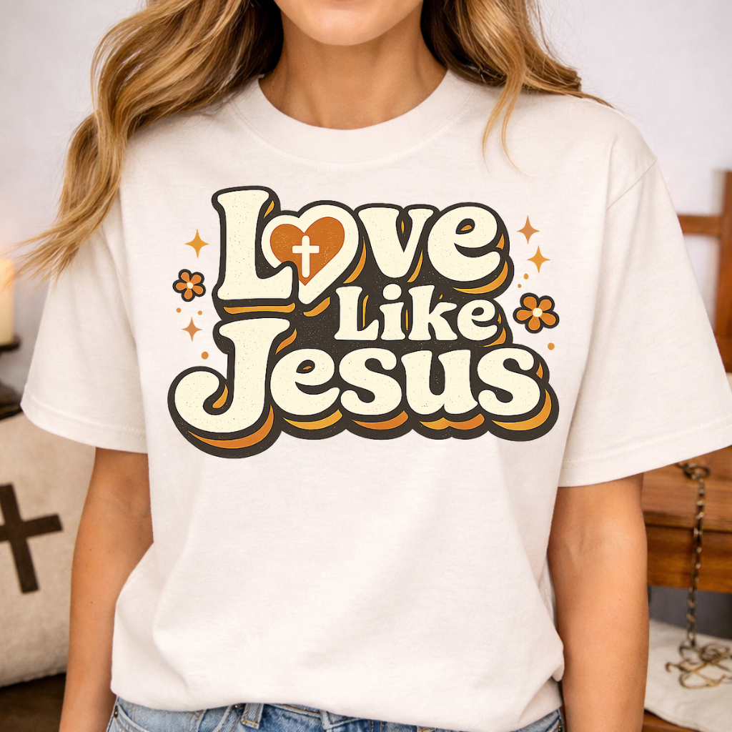 Love Like Jesus T-Shirt-[Christian T-Shirt ]-Saved Society