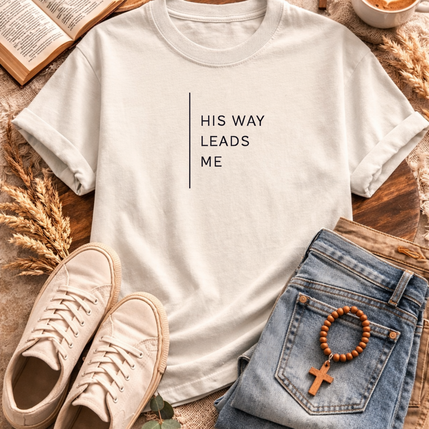 His Way Leads Me T-Shirt-[Christian T-Shirt ]-Saved Society