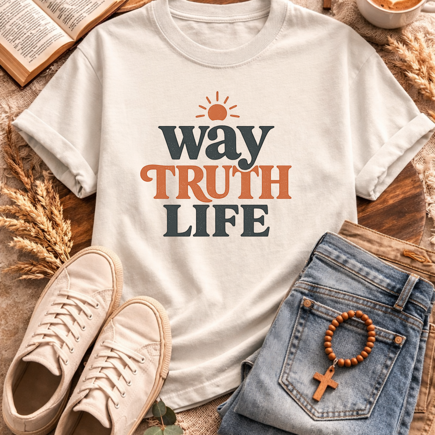 Way Truth Life T-Shirt-[Christian T-Shirt ]-Saved Society