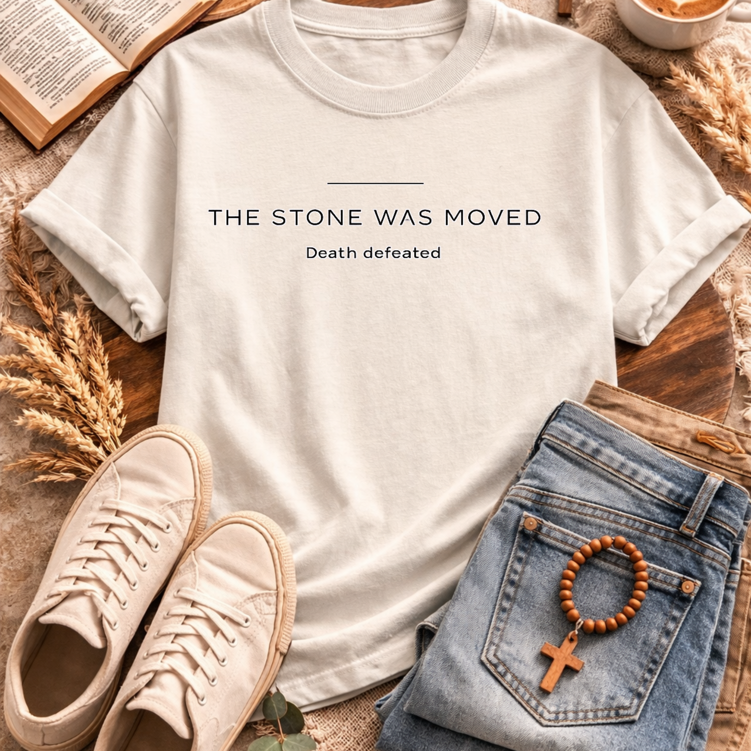 The Stone Was Moved T-Shirt-[Christian T-Shirt ]-Saved Society