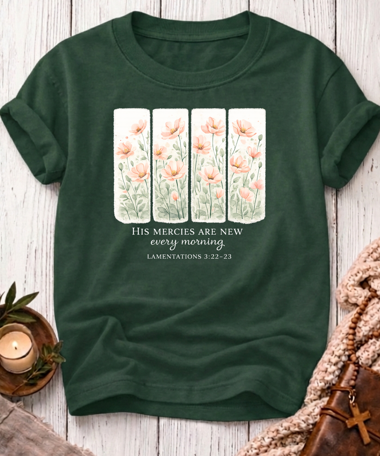 His Mercies Are New T-Shirt-[Christian T-Shirt ]-Saved Society