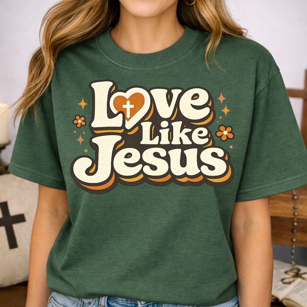 Love Like Jesus T-Shirt-[Christian T-Shirt ]-Saved Society