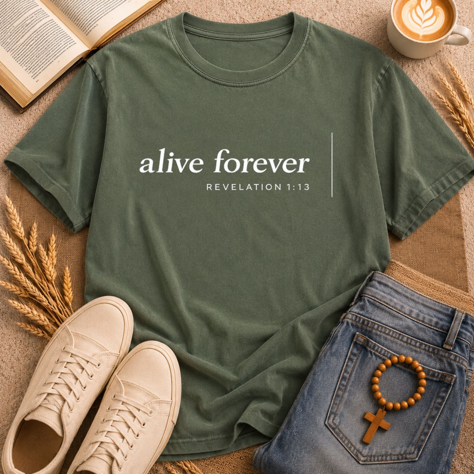 alive forever scripture tee Christian clothing gift
