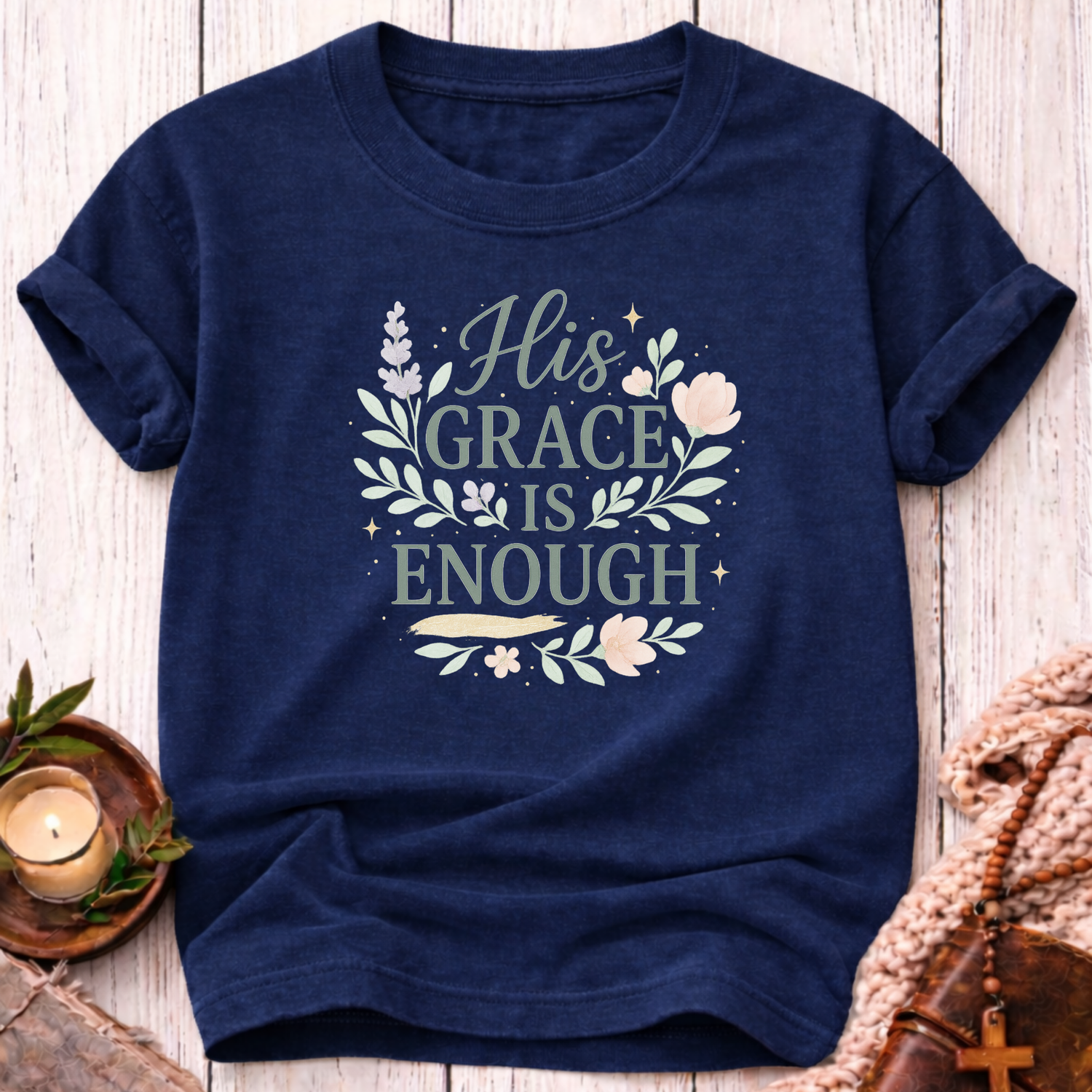 His Grace Is Enough T-Shirt-[Christian T-Shirt ]-Saved Society