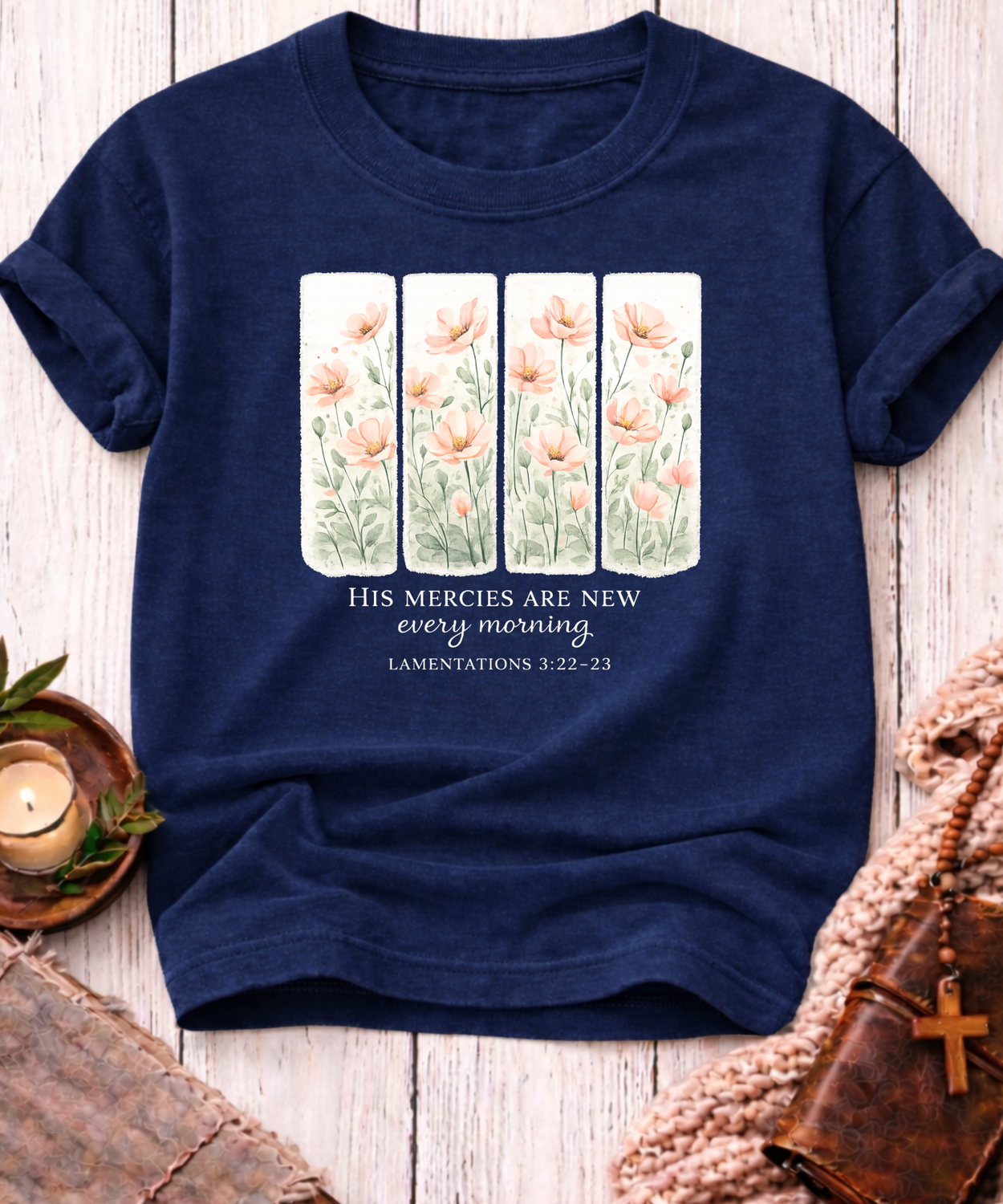 His Mercies Are New T-Shirt-[Christian T-Shirt ]-Saved Society
