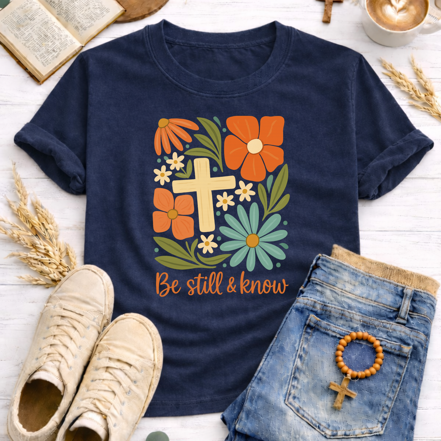 Be Still & Know T-Shirt-[Christian T-Shirt ]-Saved Society
