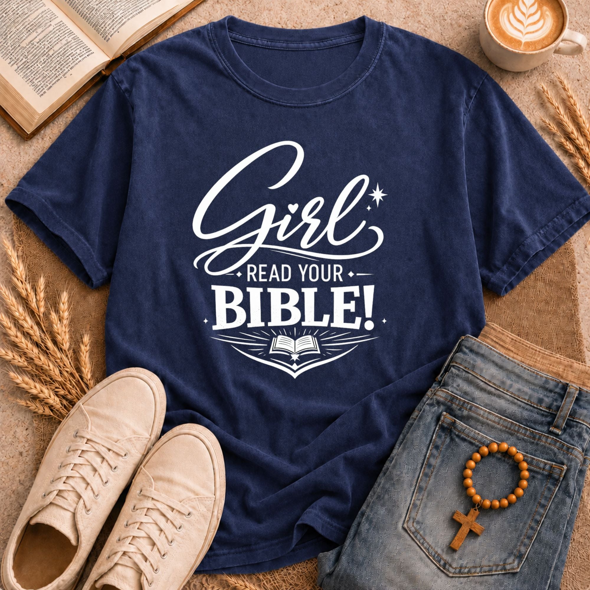 Girl Read Your Bible Christian t-shirt – faith-based women's apparel