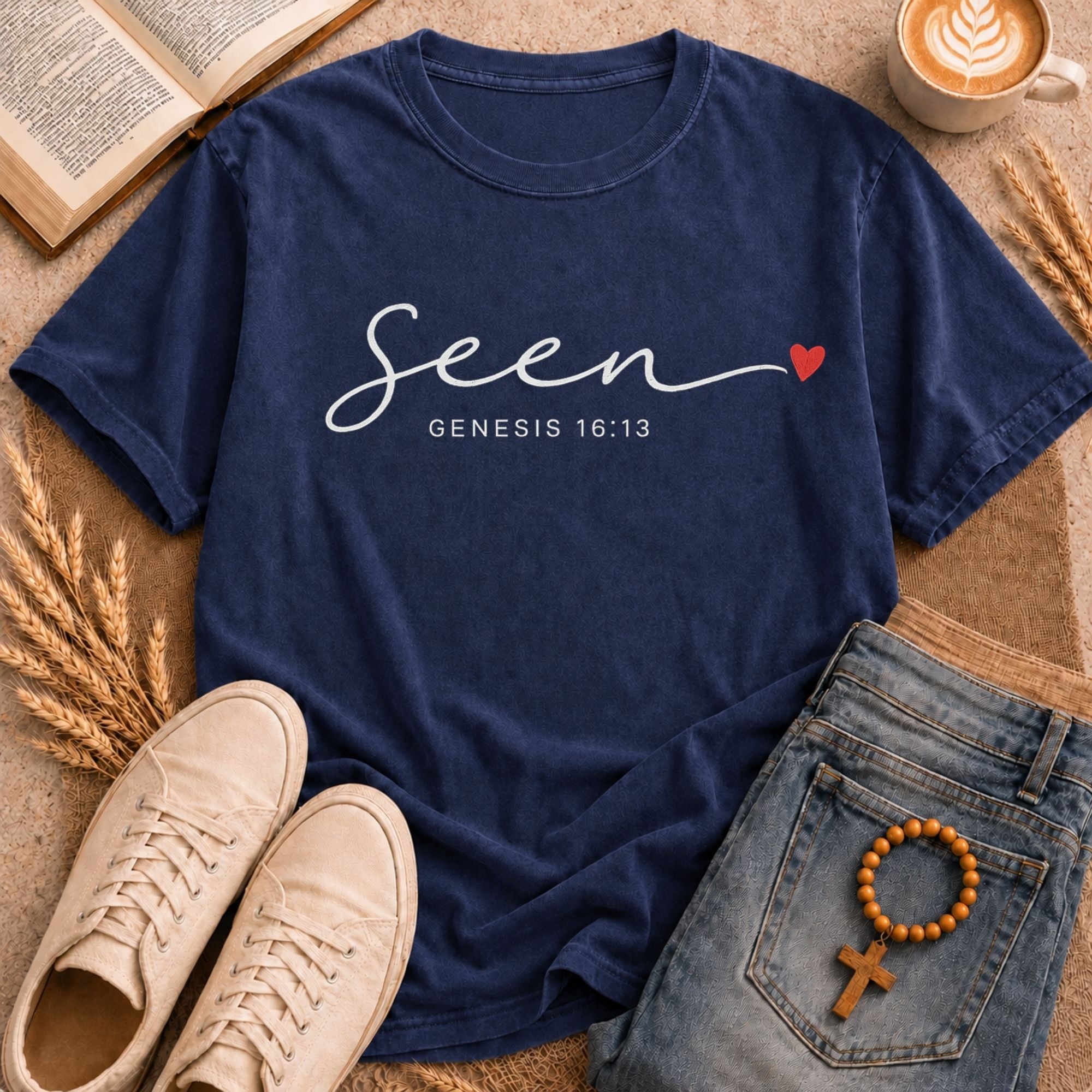Seen Genesis 16:13 Inspirational Bible Verse T-Shirt | Religious Gift