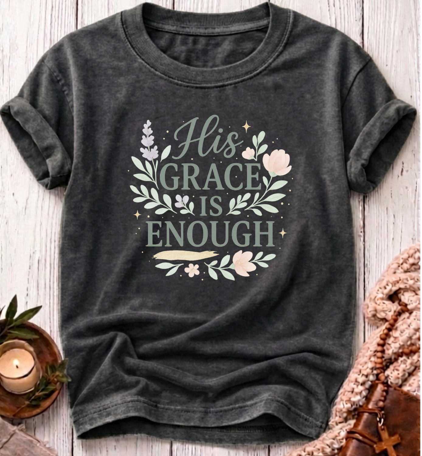 His Grace Is Enough T-Shirt-[Christian T-Shirt ]-Saved Society
