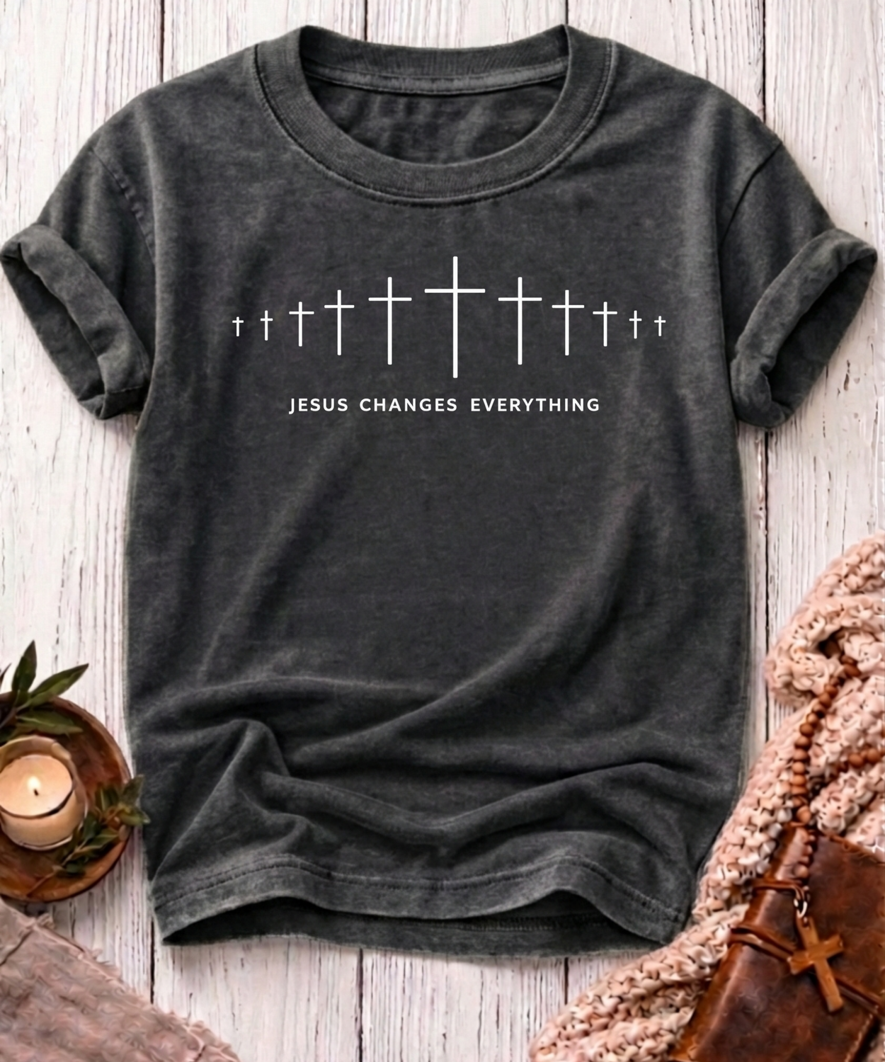 Jesus Changes Everything T-Shirt-[Christian T-Shirt ]-Saved Society