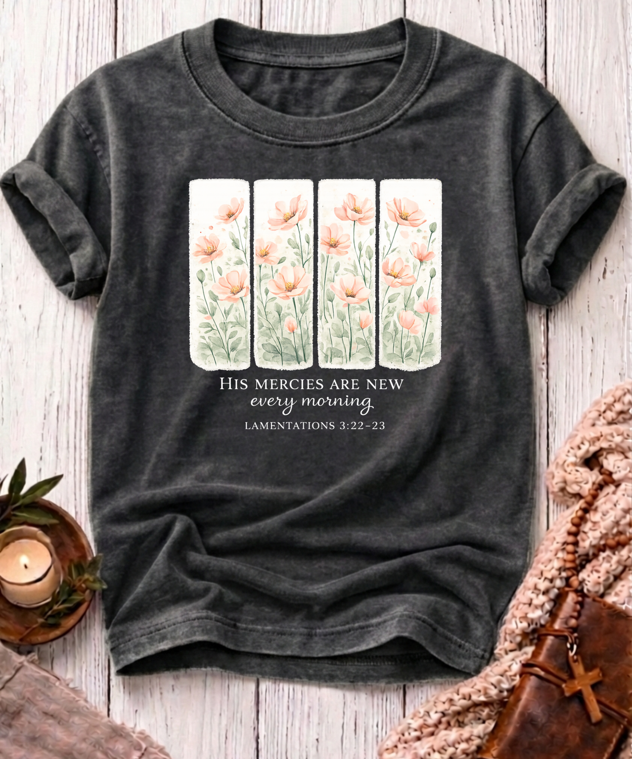 His Mercies Are New T-Shirt-[Christian T-Shirt ]-Saved Society
