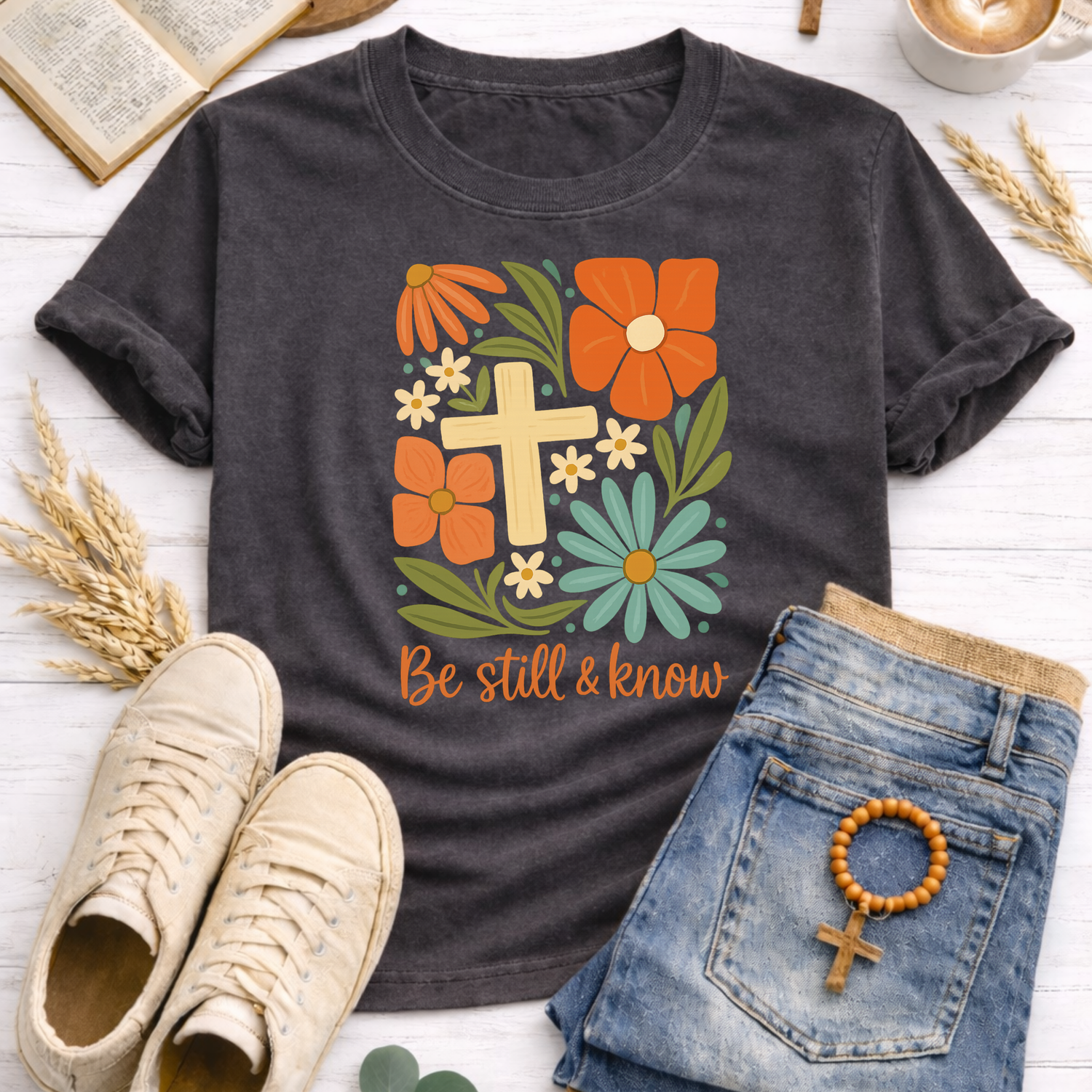 Be Still & Know T-Shirt-[Christian T-Shirt ]-Saved Society