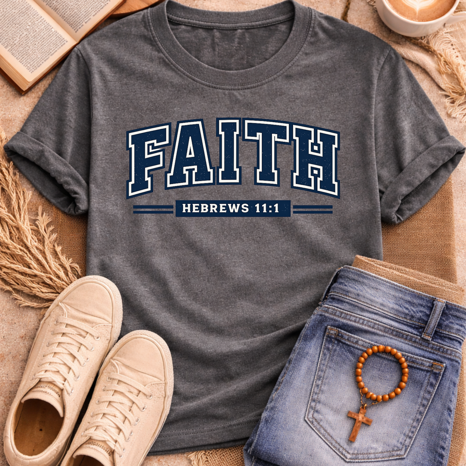 Faith Hebrews 11:1 T-Shirt-[Christian T-Shirt ]-Saved Society