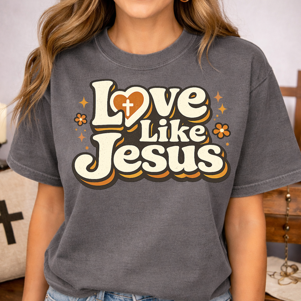 Love Like Jesus T-Shirt-[Christian T-Shirt ]-Saved Society
