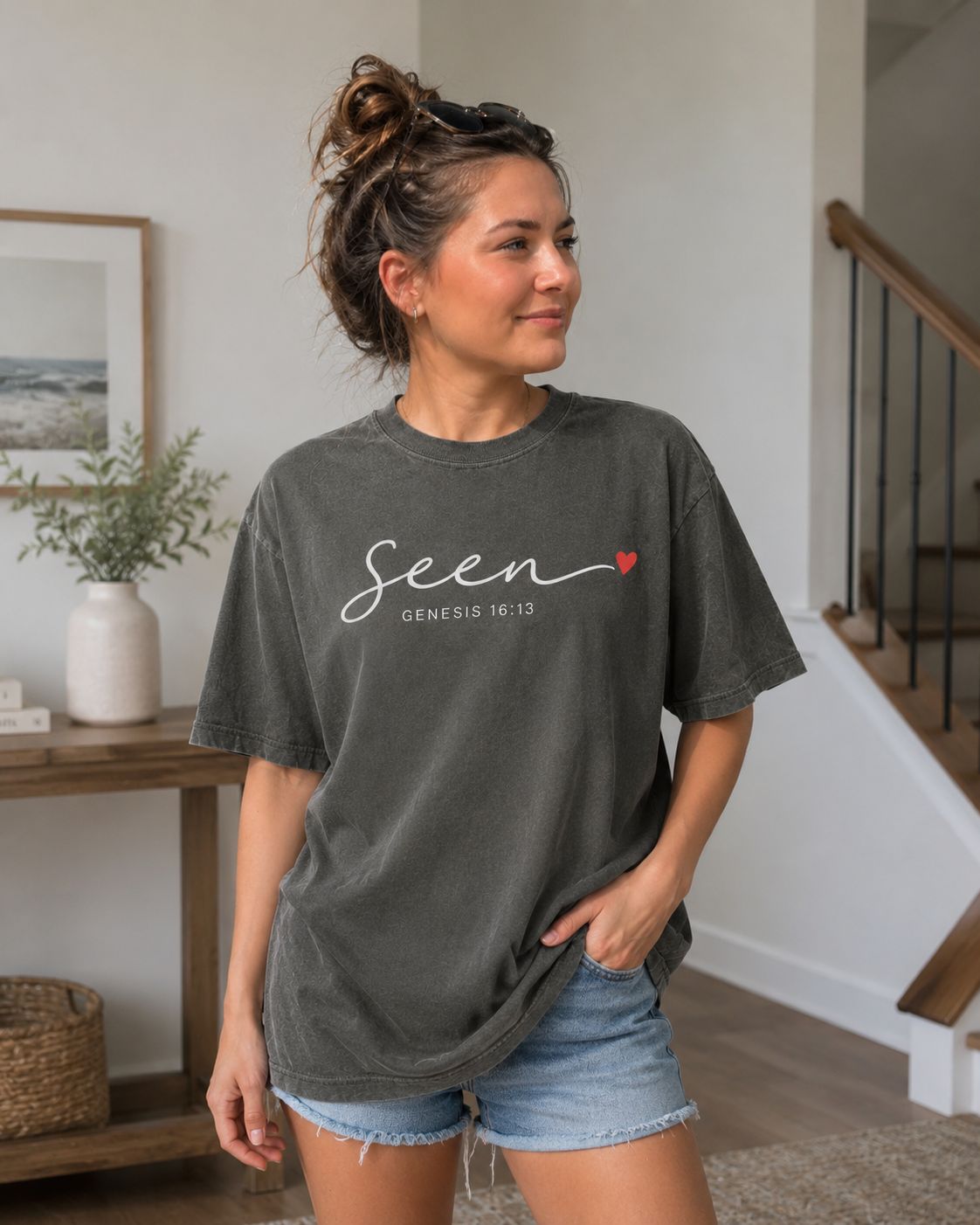 Seen Genesis 16:13 Bible Verse Tee | Women's Faith T-Shirt