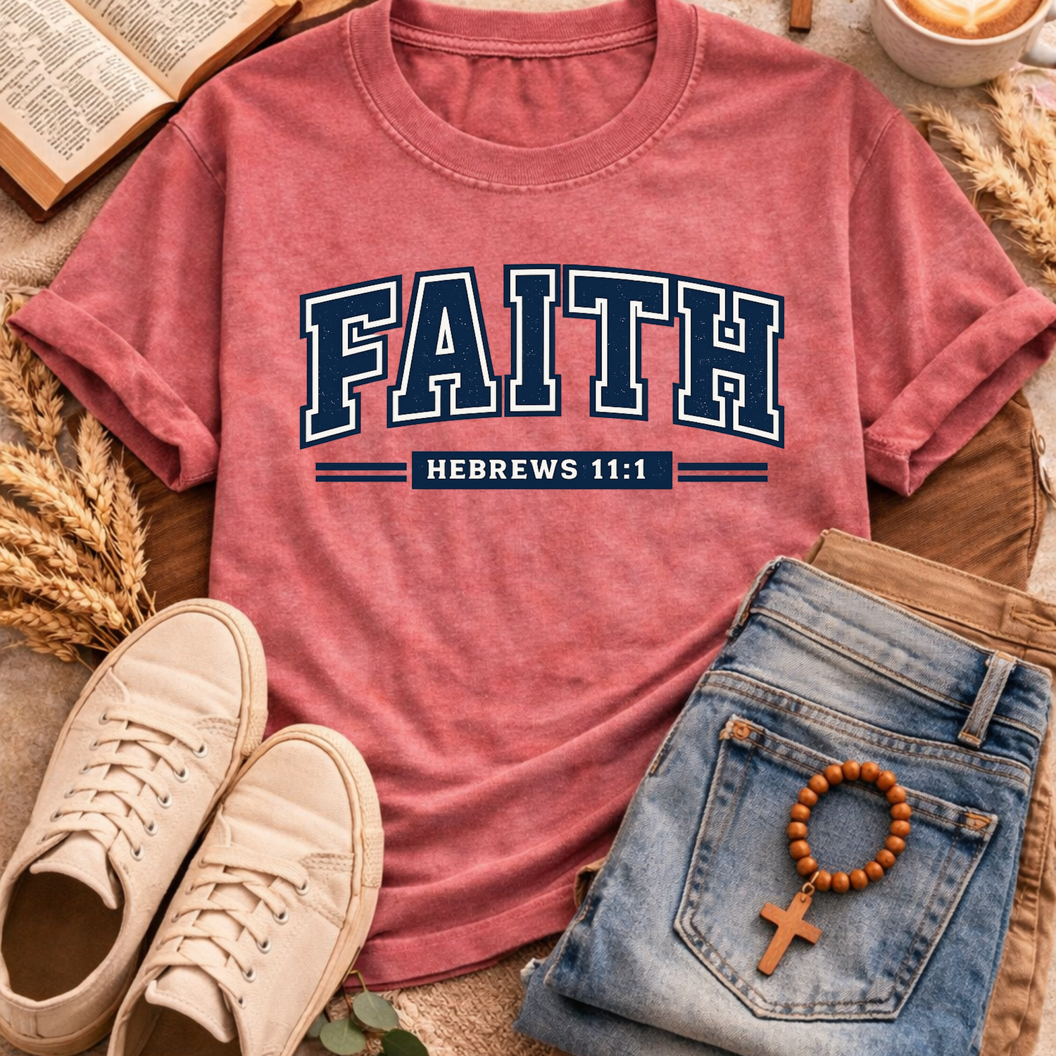 Faith Hebrews 11:1 T-Shirt-[Christian T-Shirt ]-Saved Society