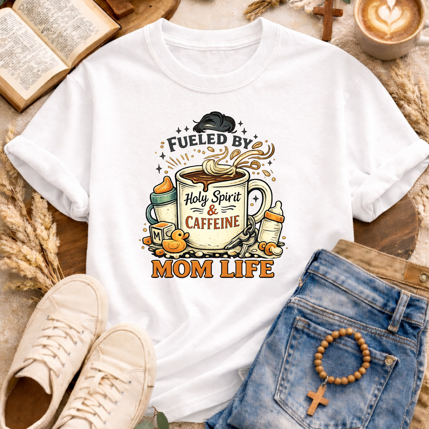 Fueled By Holy Spirit T-Shirt-[Christian T-Shirt ]-Saved Society