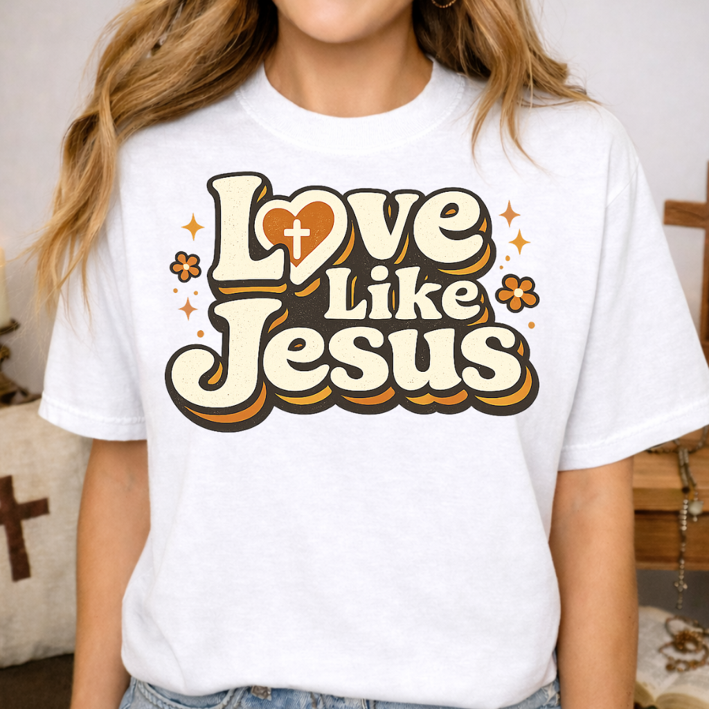 Love Like Jesus T-Shirt-[Christian T-Shirt ]-Saved Society